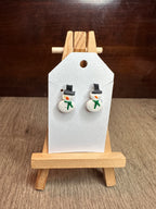 Snowmen - Polymer Clay Studs