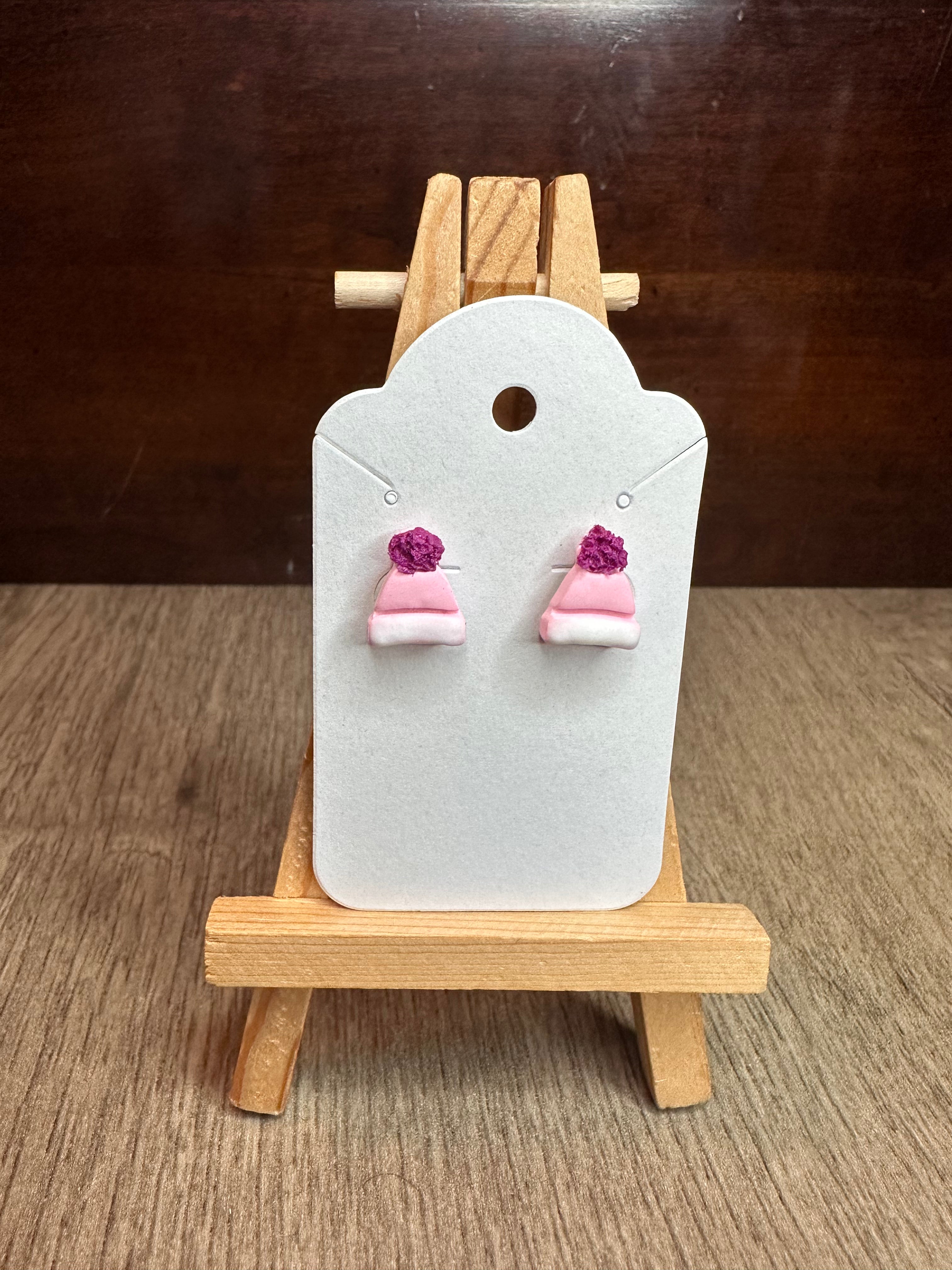 Stocking Caps - Polymer Clay Studs