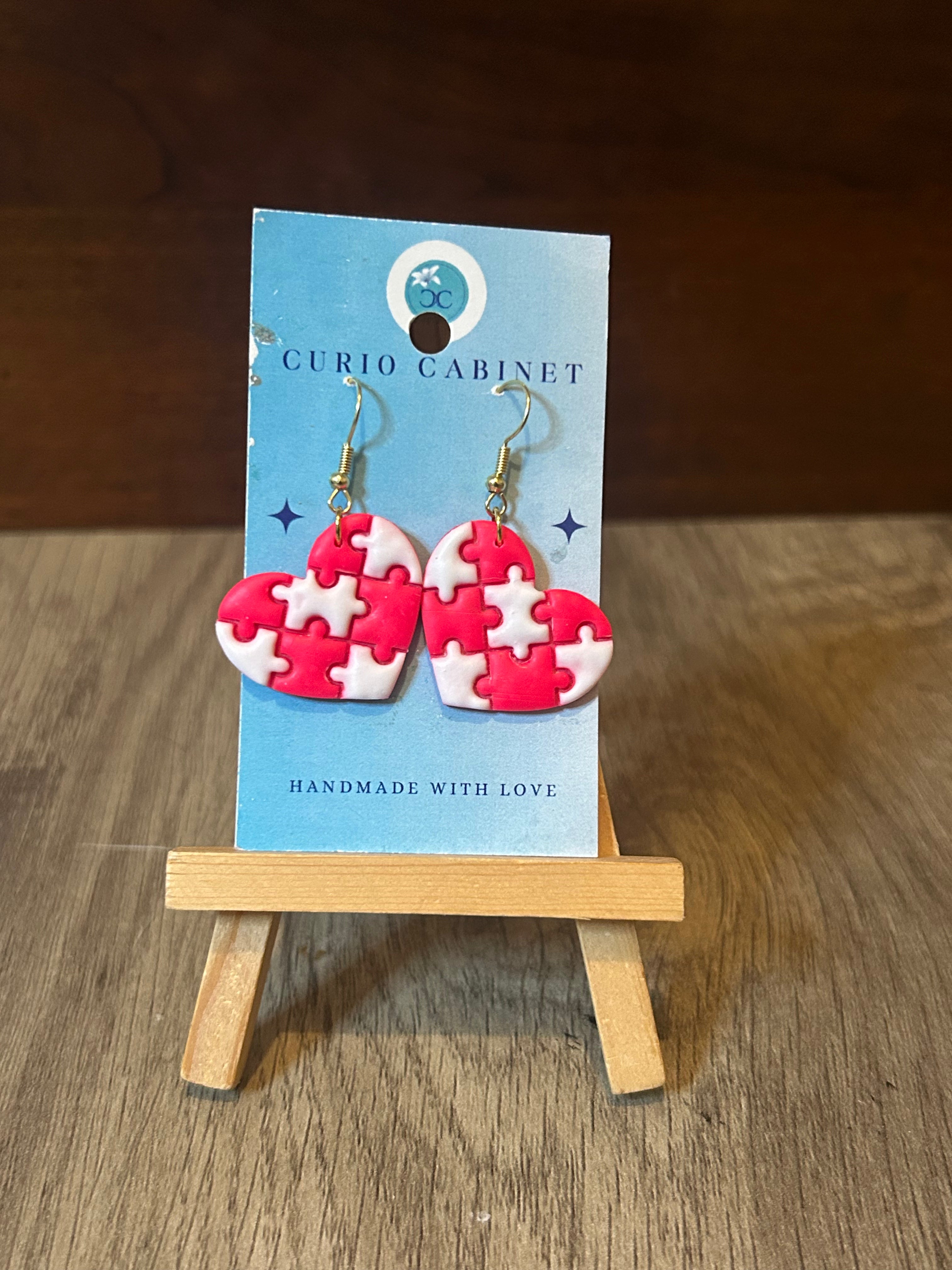 Puzzle My Love - Polymer Clay Earrings