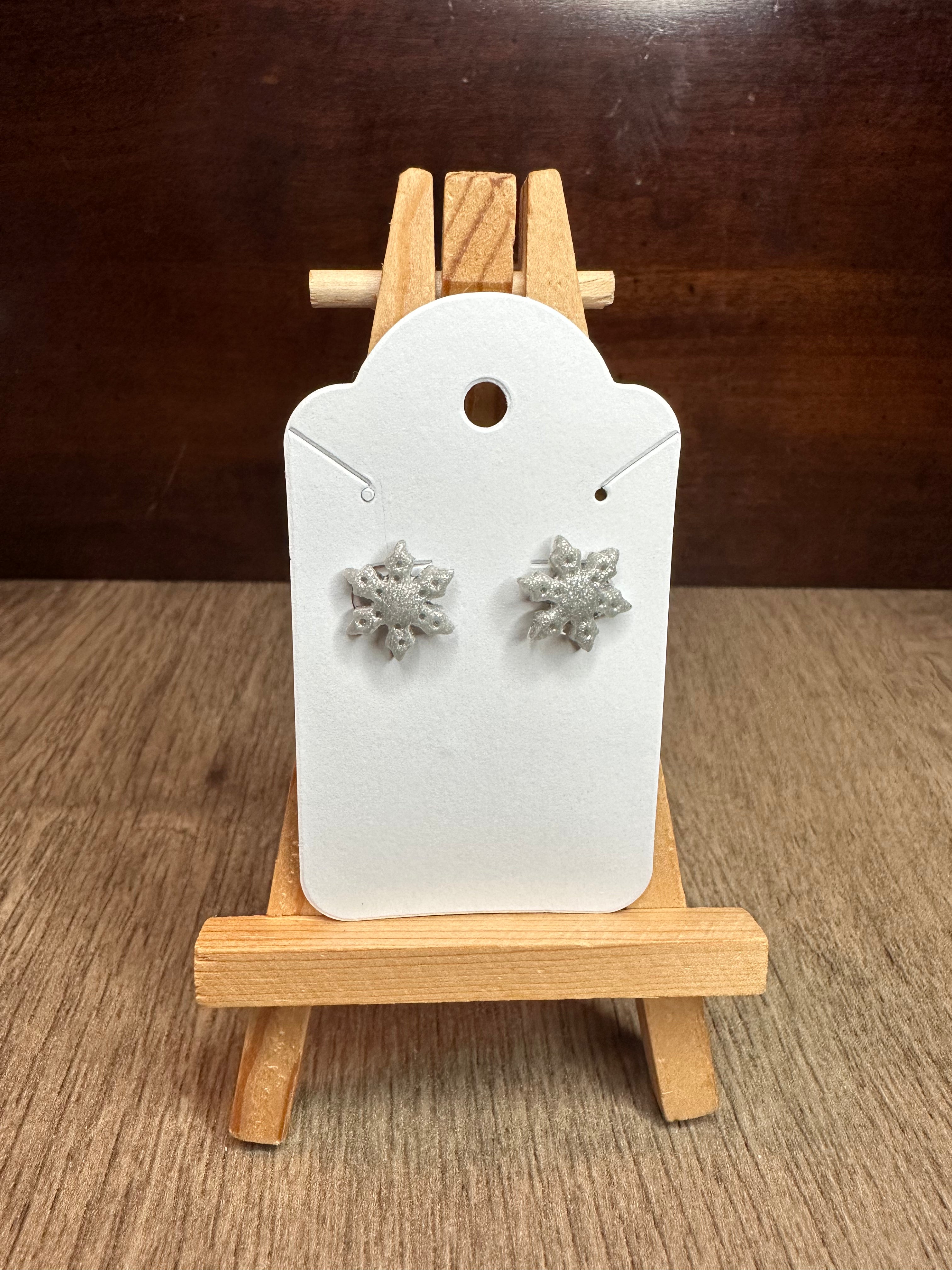Snowflakes - Polymer Clay Studs