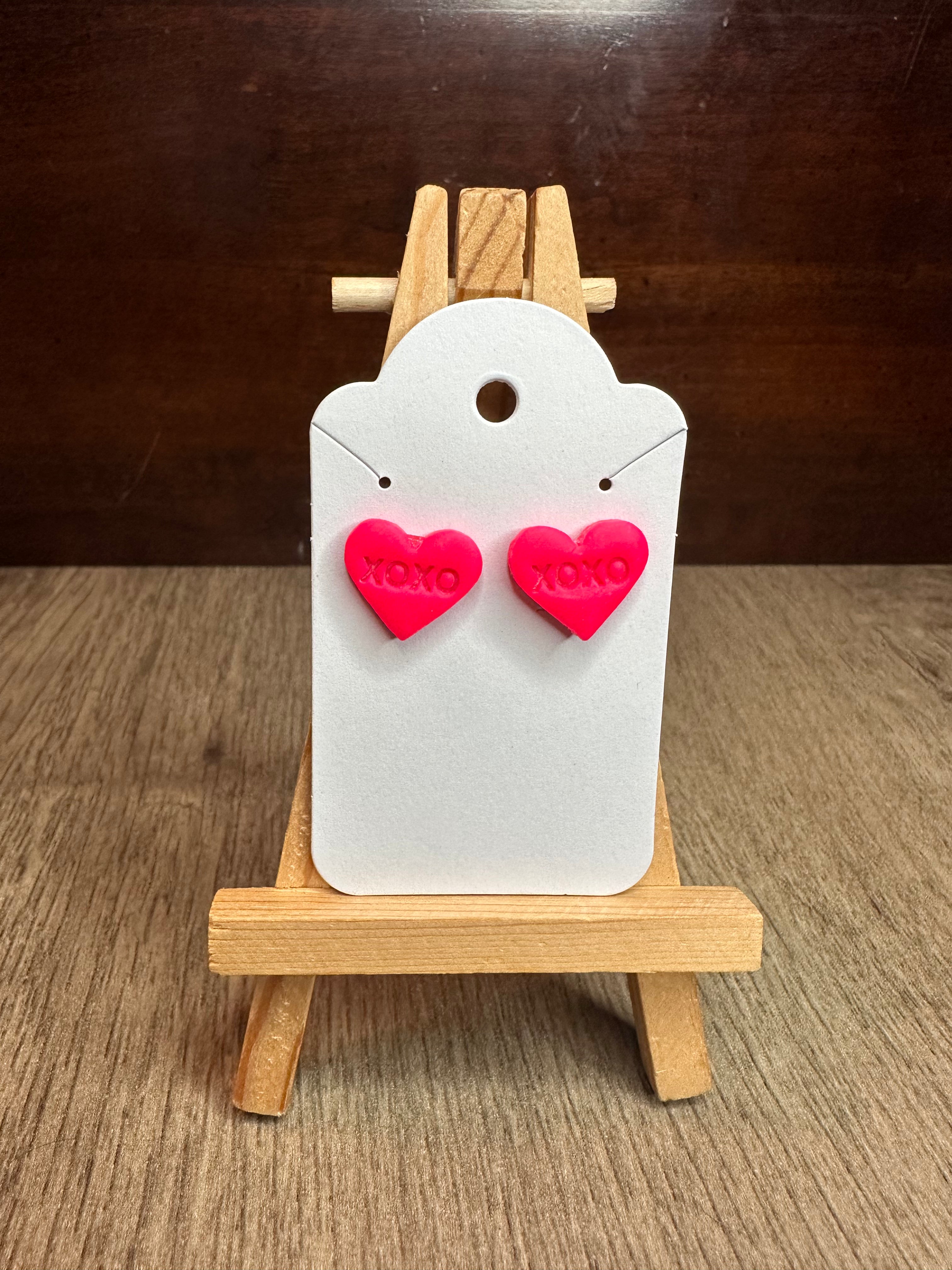 Conversation Hearts - Polymer Clay Studs
