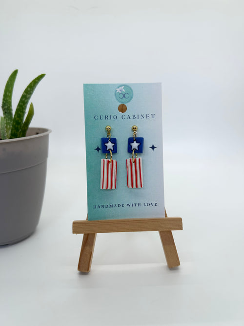 'Merica Flags - Polymer Clay Earrings