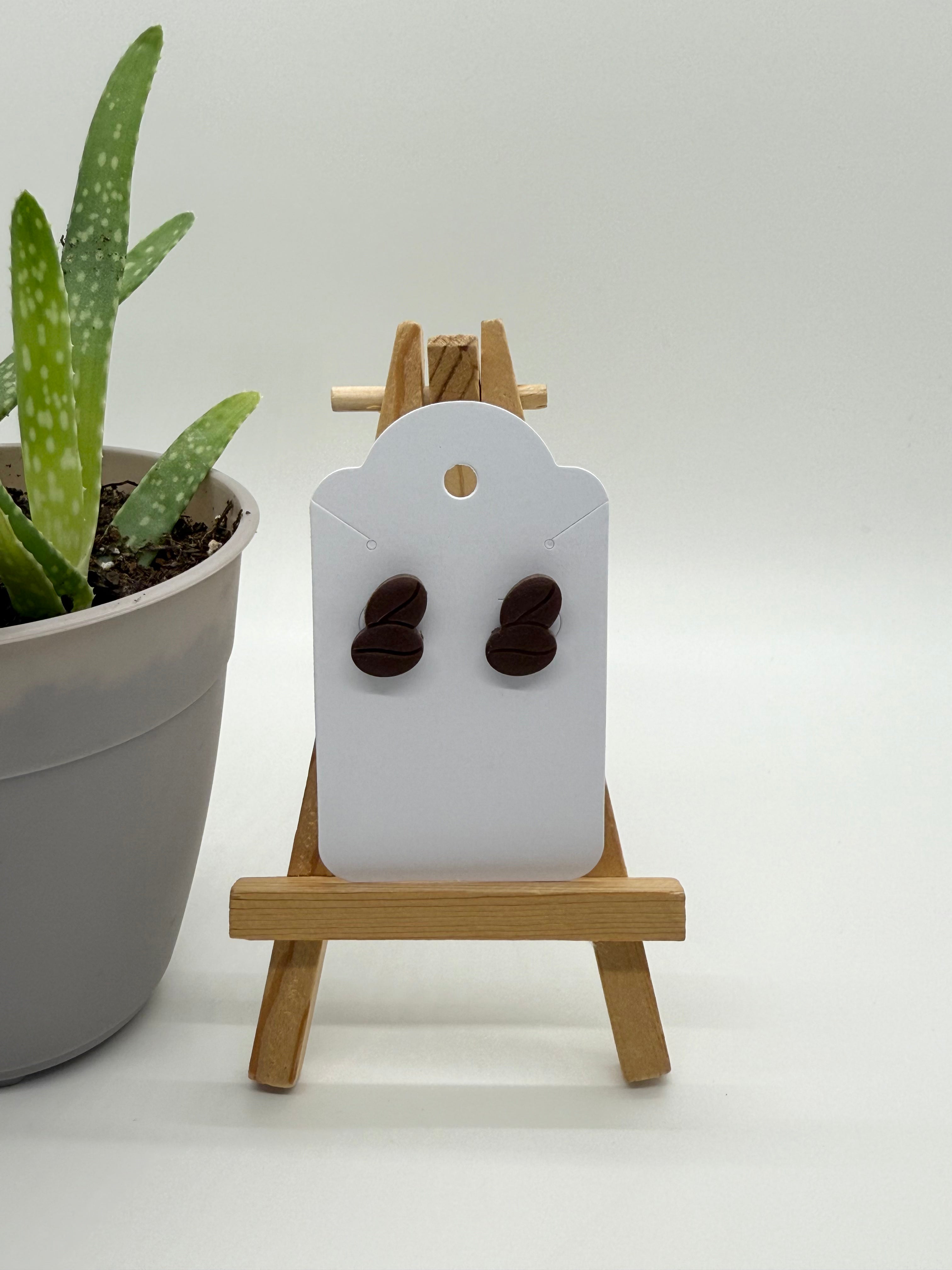 Coffee Beans - Polymer Clay Studs