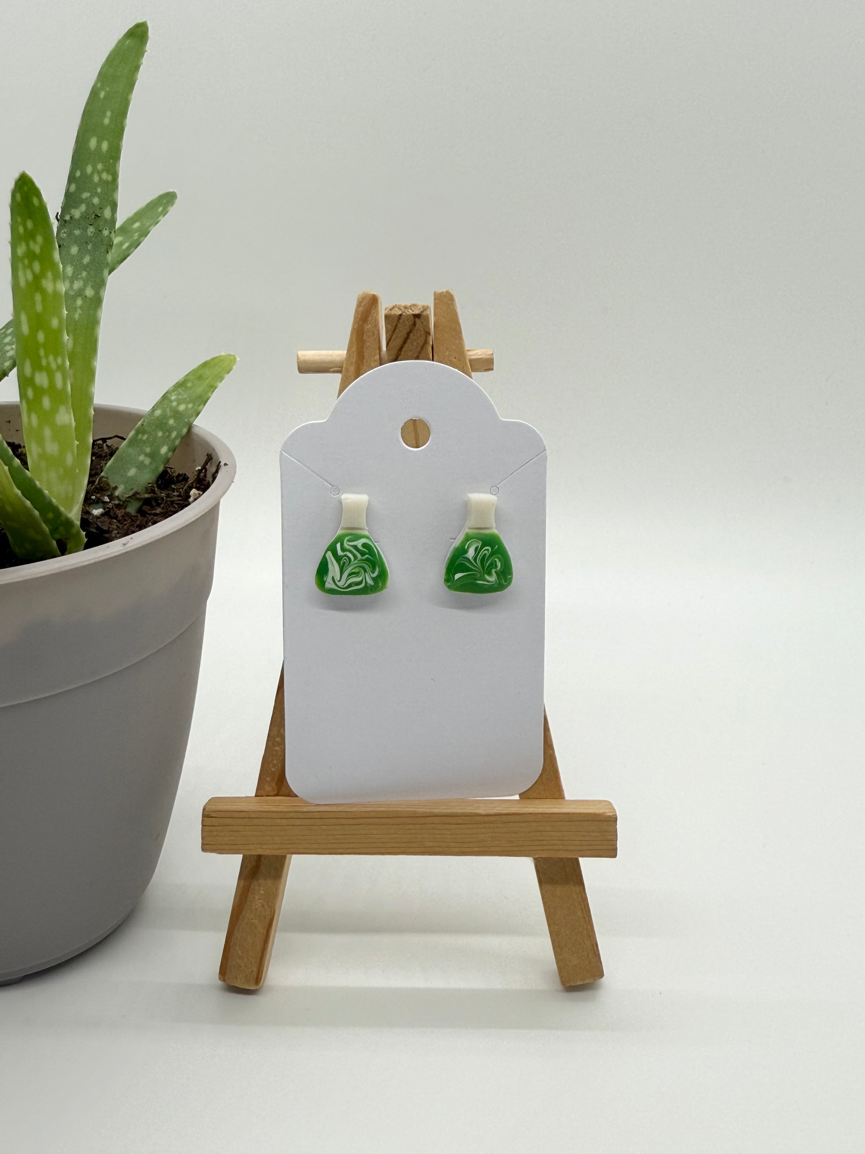 Science Beakers - Polymer Clay Studs