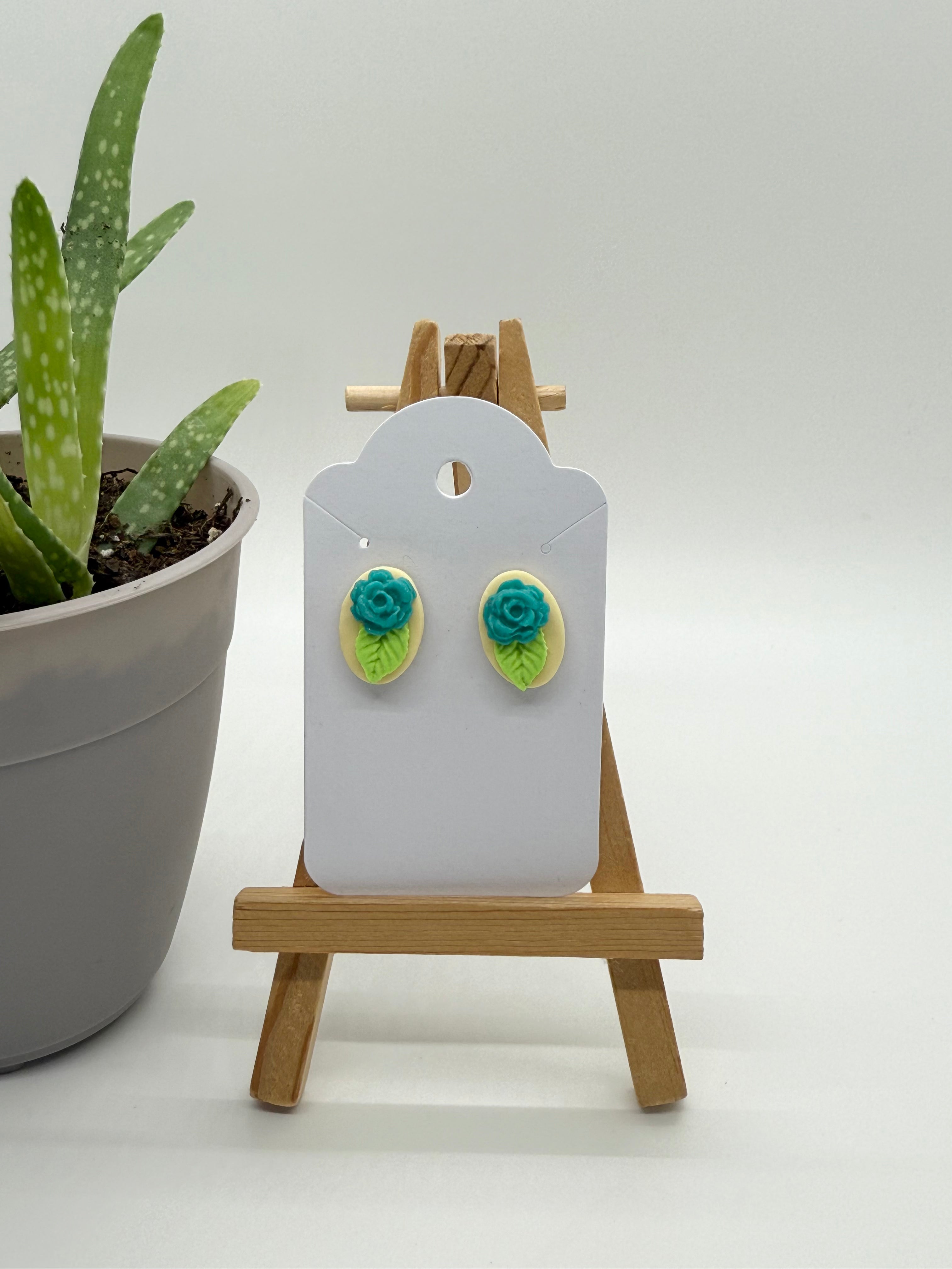 Small Rosettes - Polymer Clay Studs