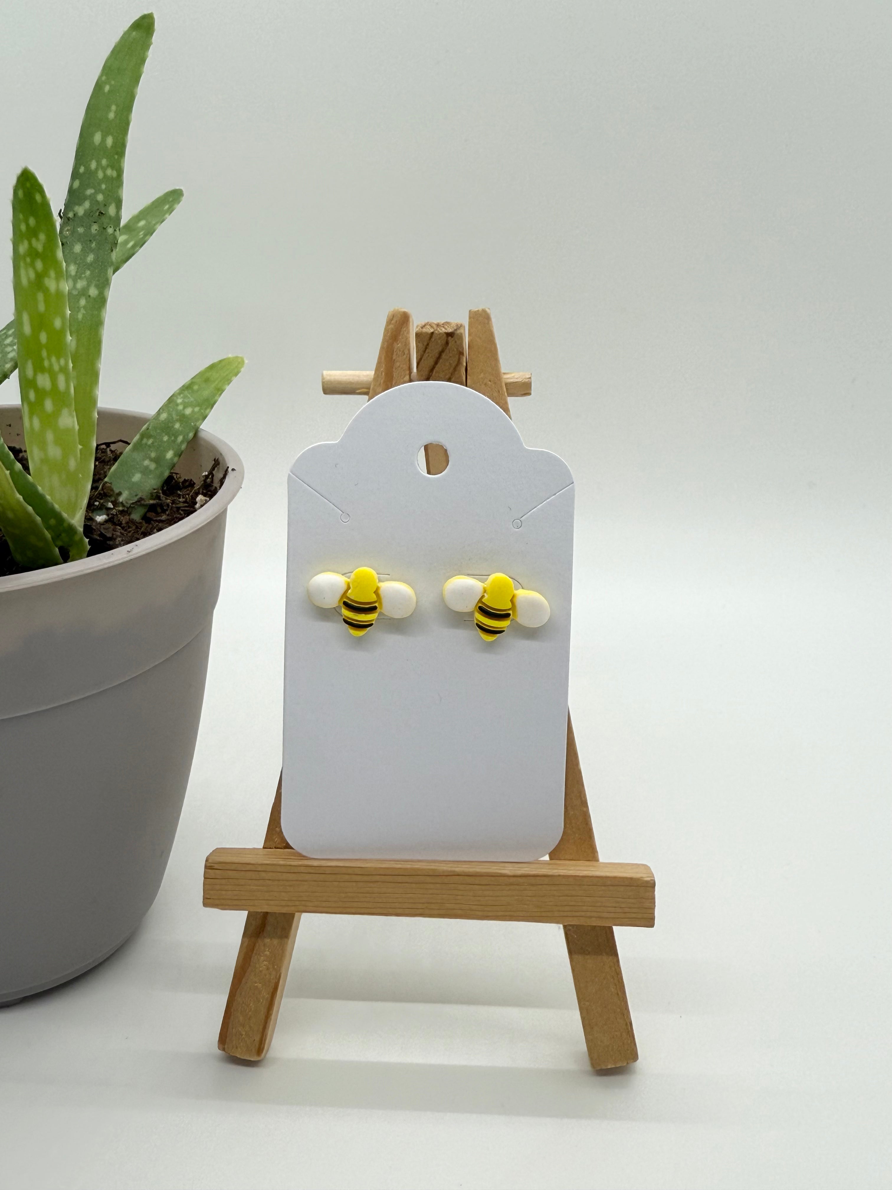 Bitty Bees - Polymer Clay Studs