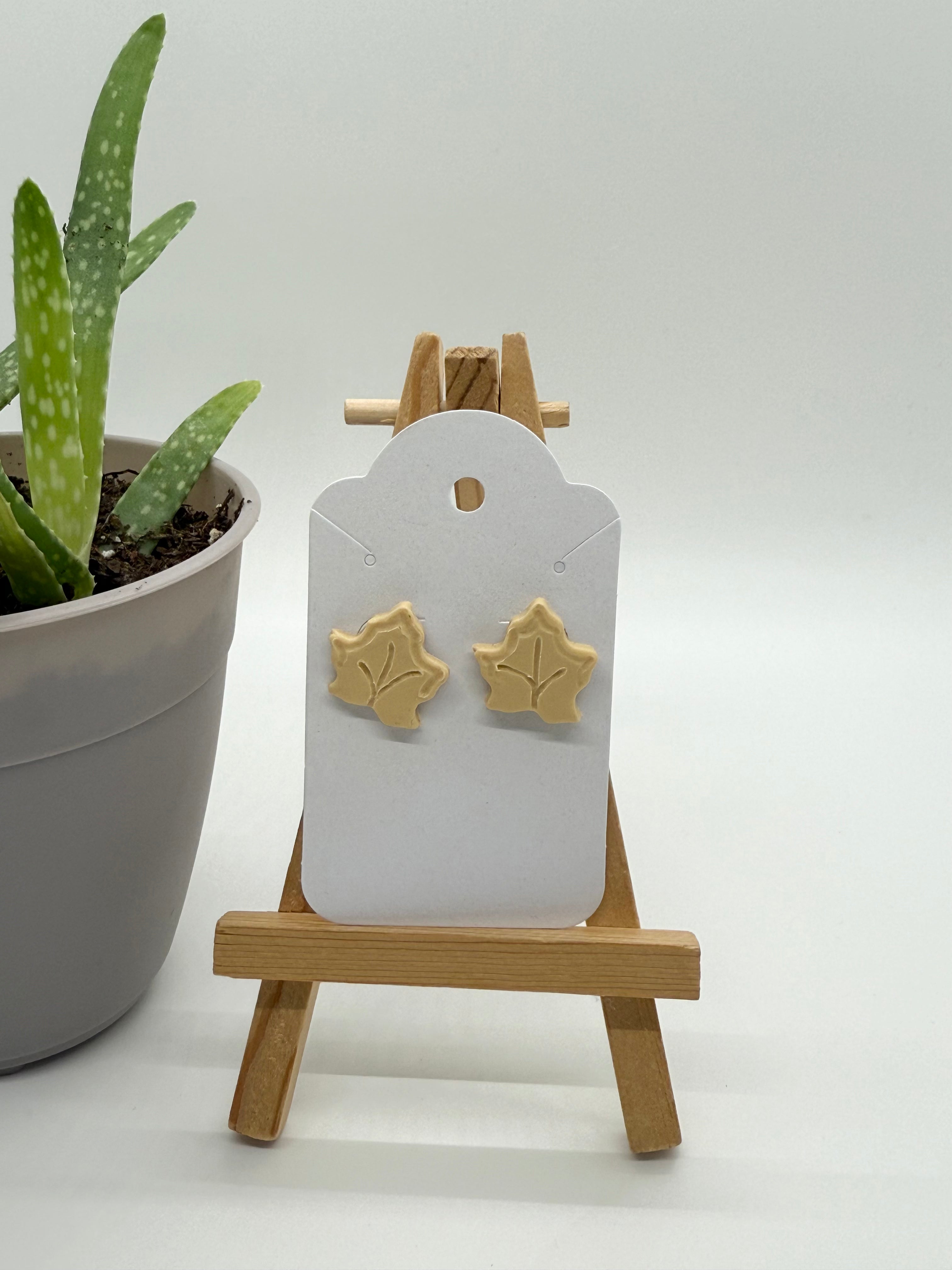 Little Maple Leaves -Polymer Clay Studs