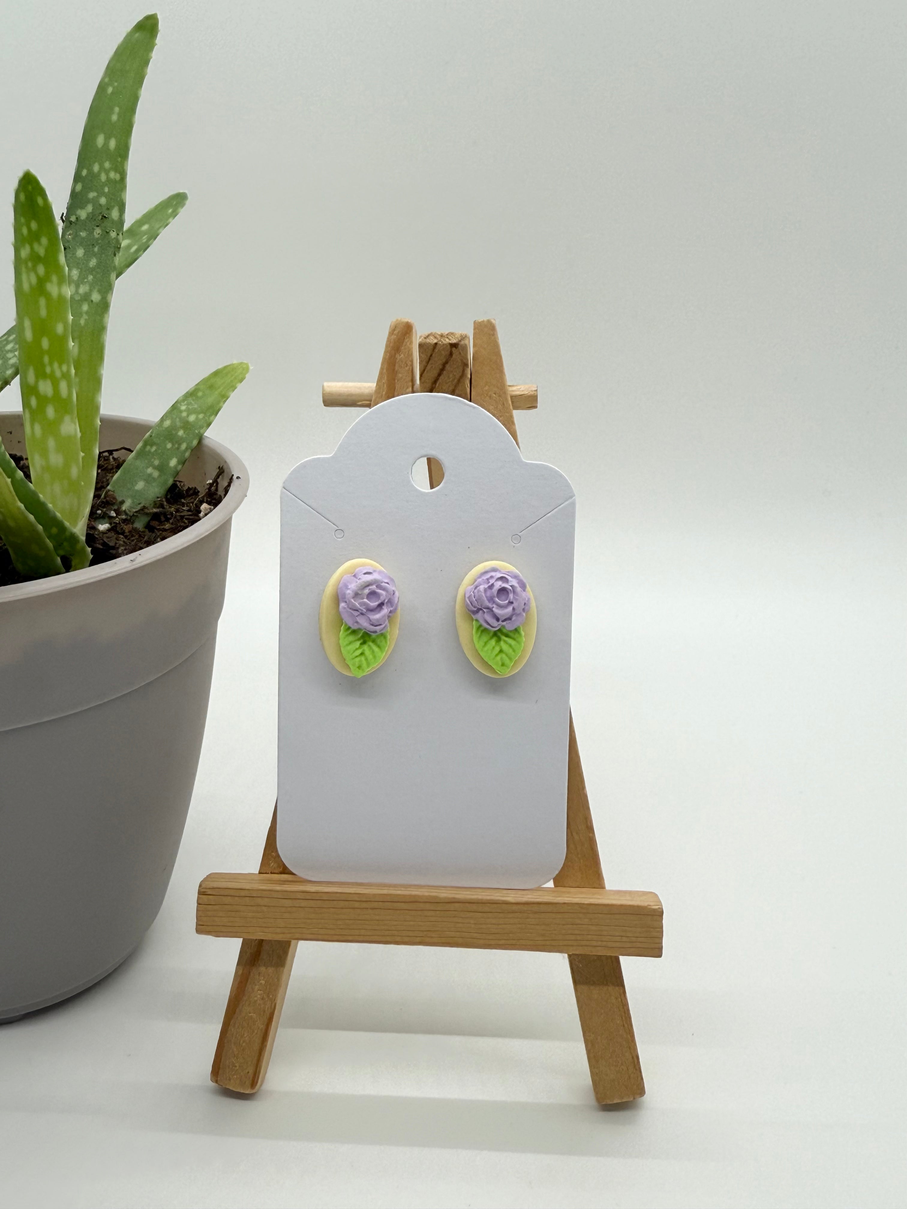 Small Rosettes - Polymer Clay Studs