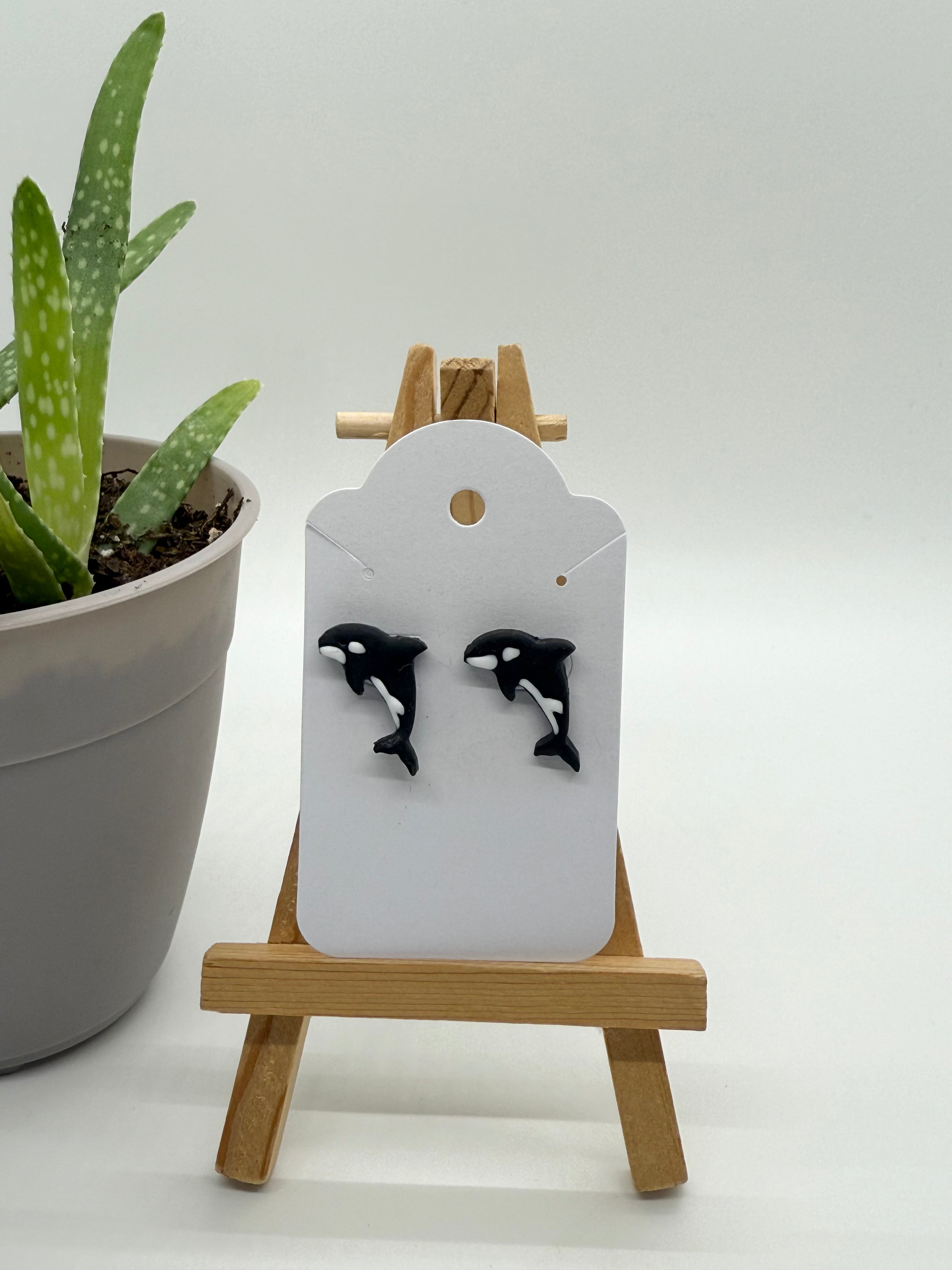 Orcas - Polymer Clay Studs