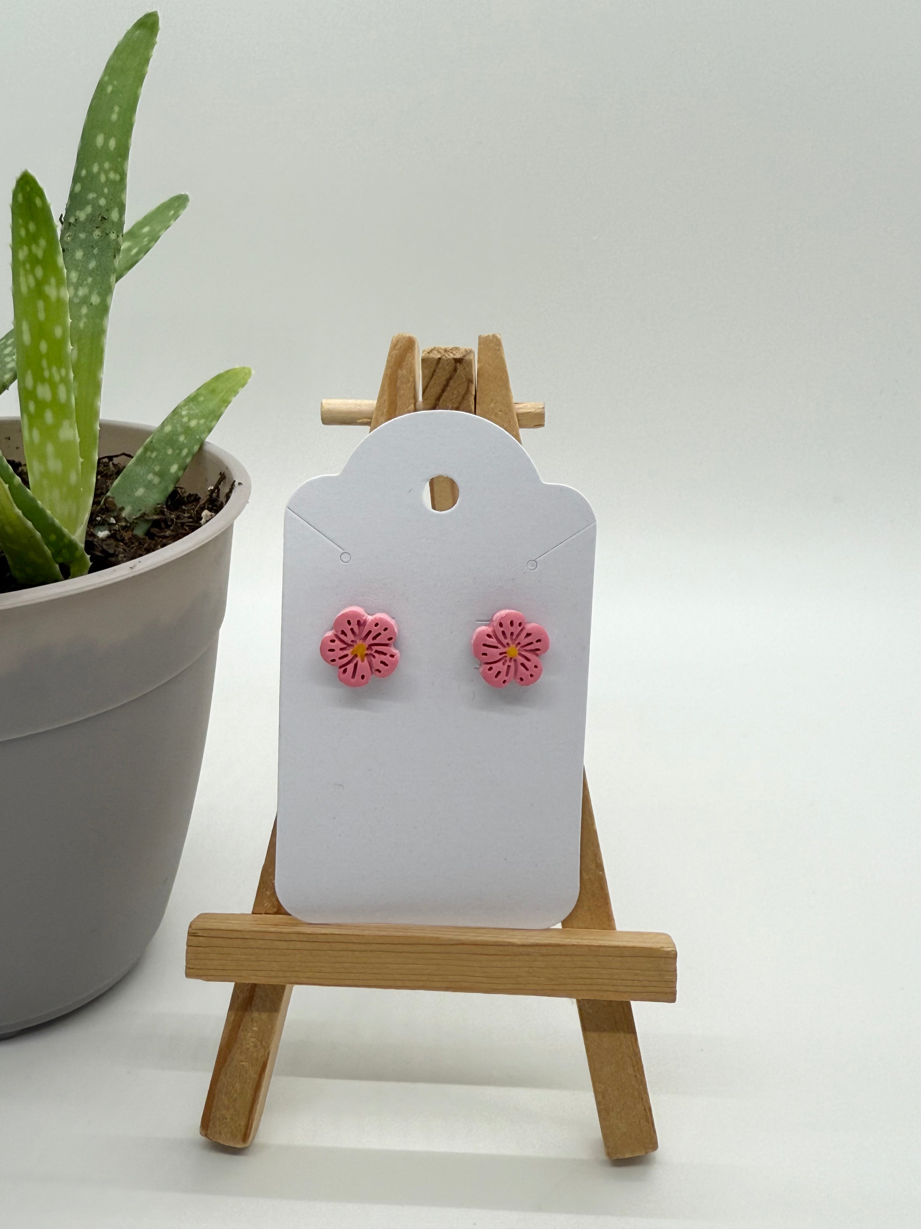 Hibiscus - Polymer Clay Studs