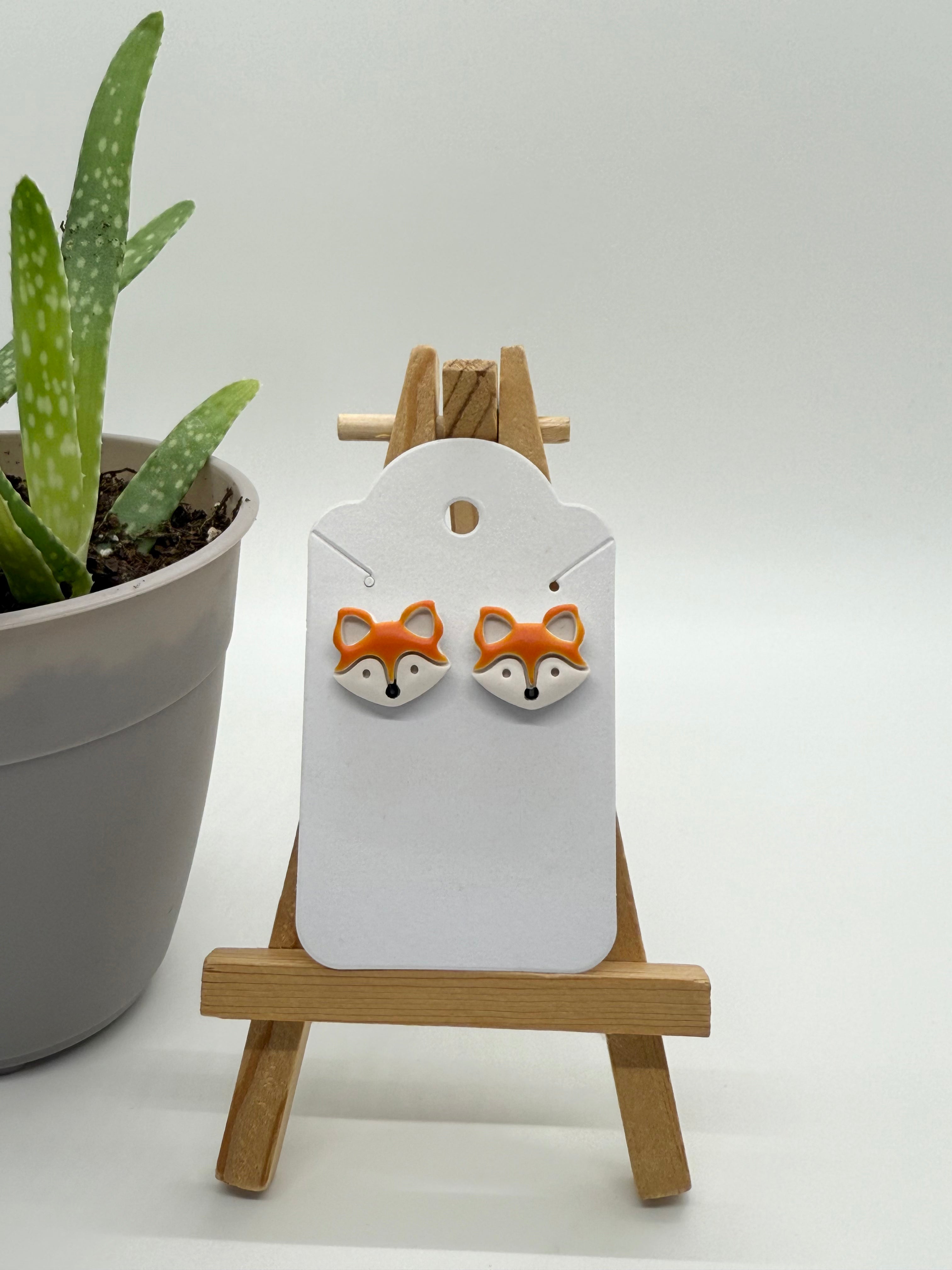 Fantastic Foxes - Polymer Clay Studs
