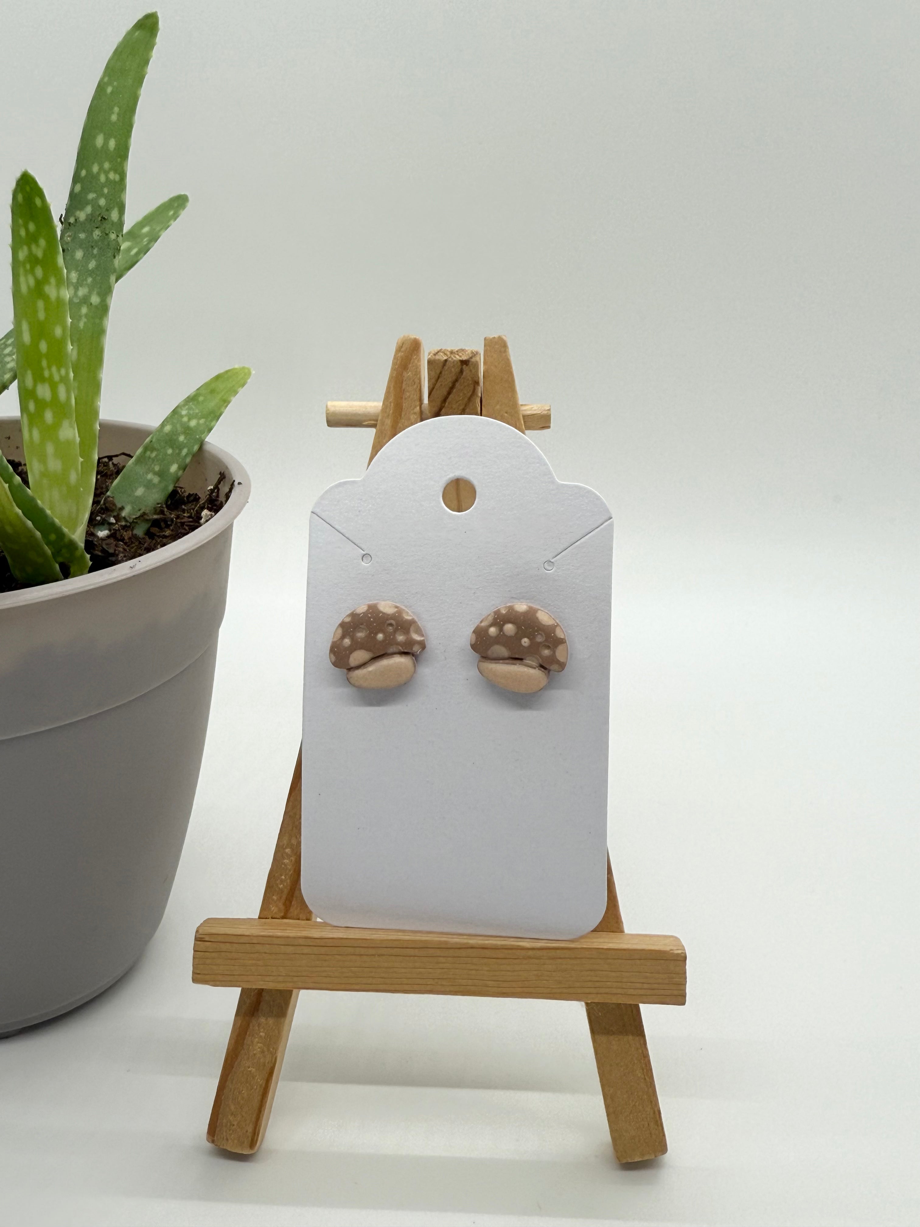 Spotted Mushrooms - Polymer Clay Studs