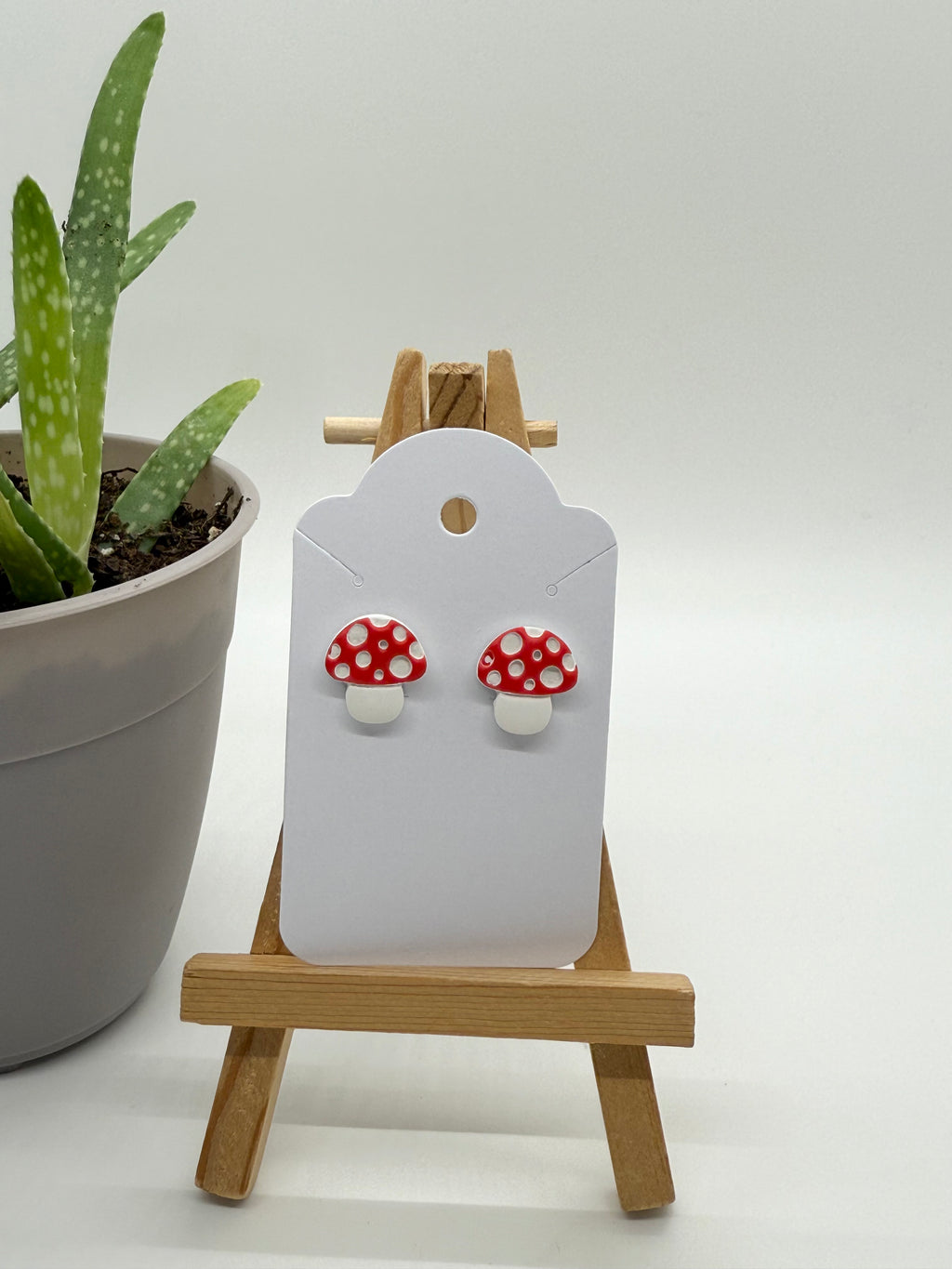 Spotted Mushrooms - Polymer Clay Studs