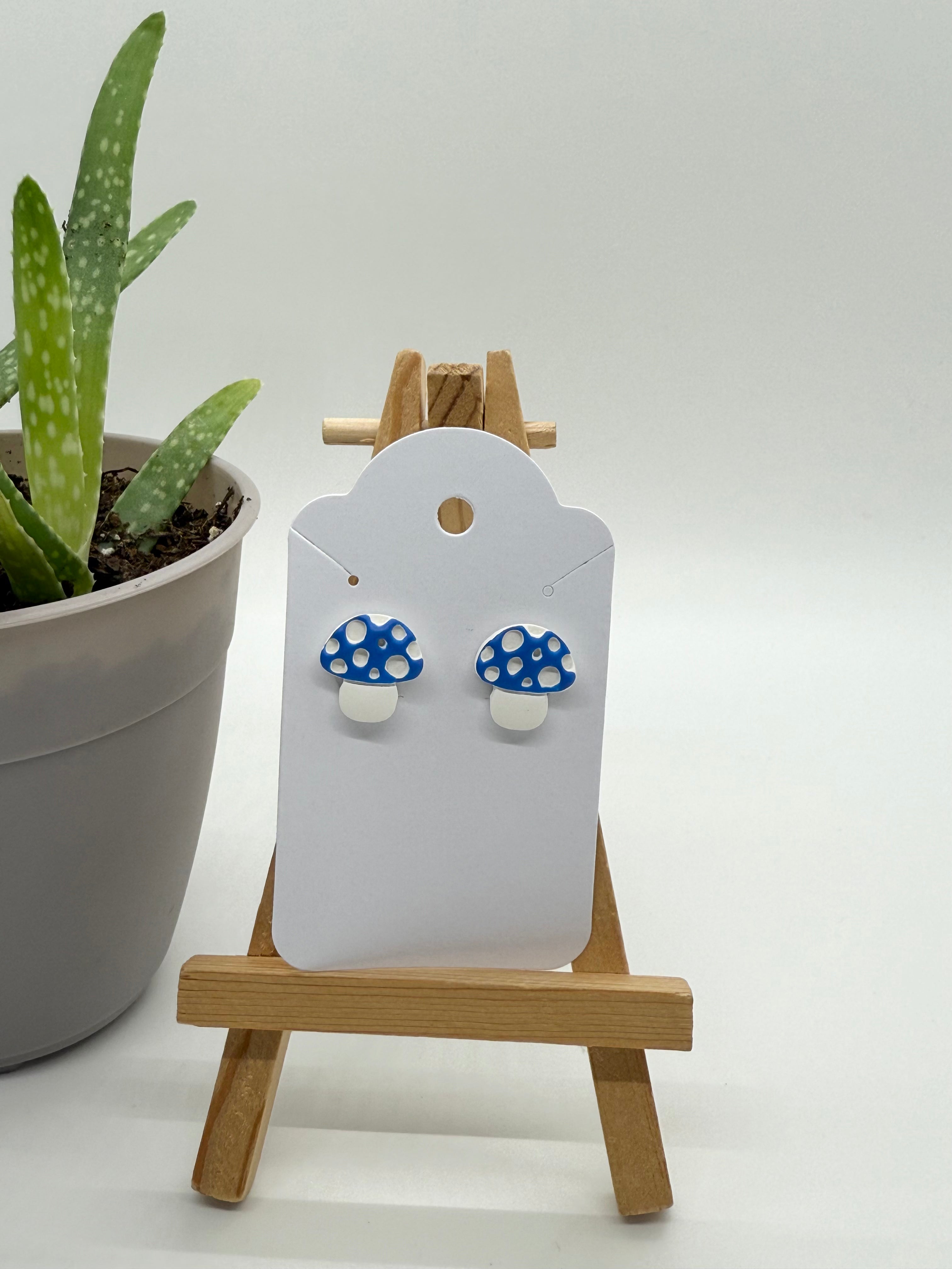 Spotted Mushrooms - Polymer Clay Studs