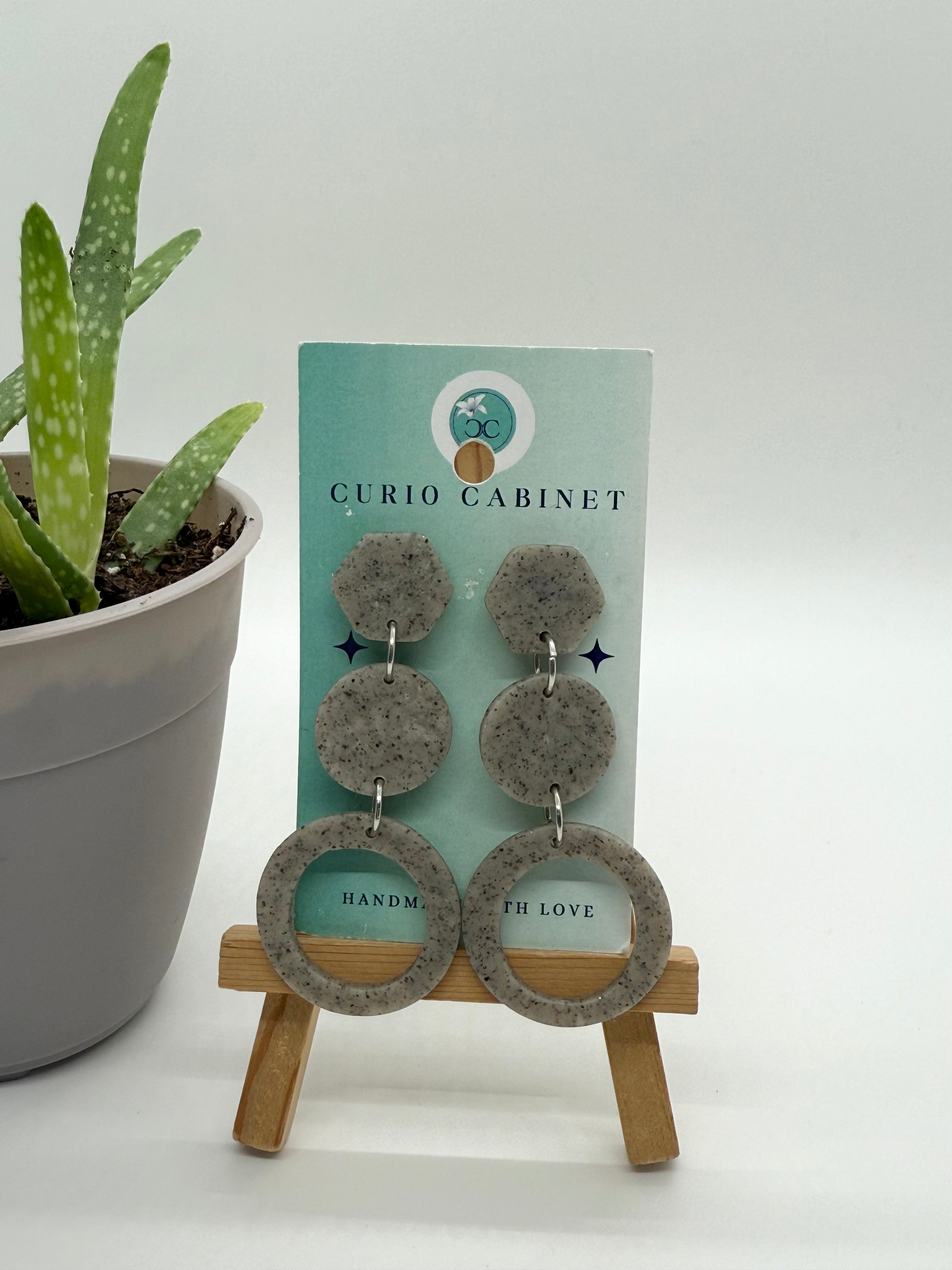 Geometric Harmony - Polymer Clay Earrings