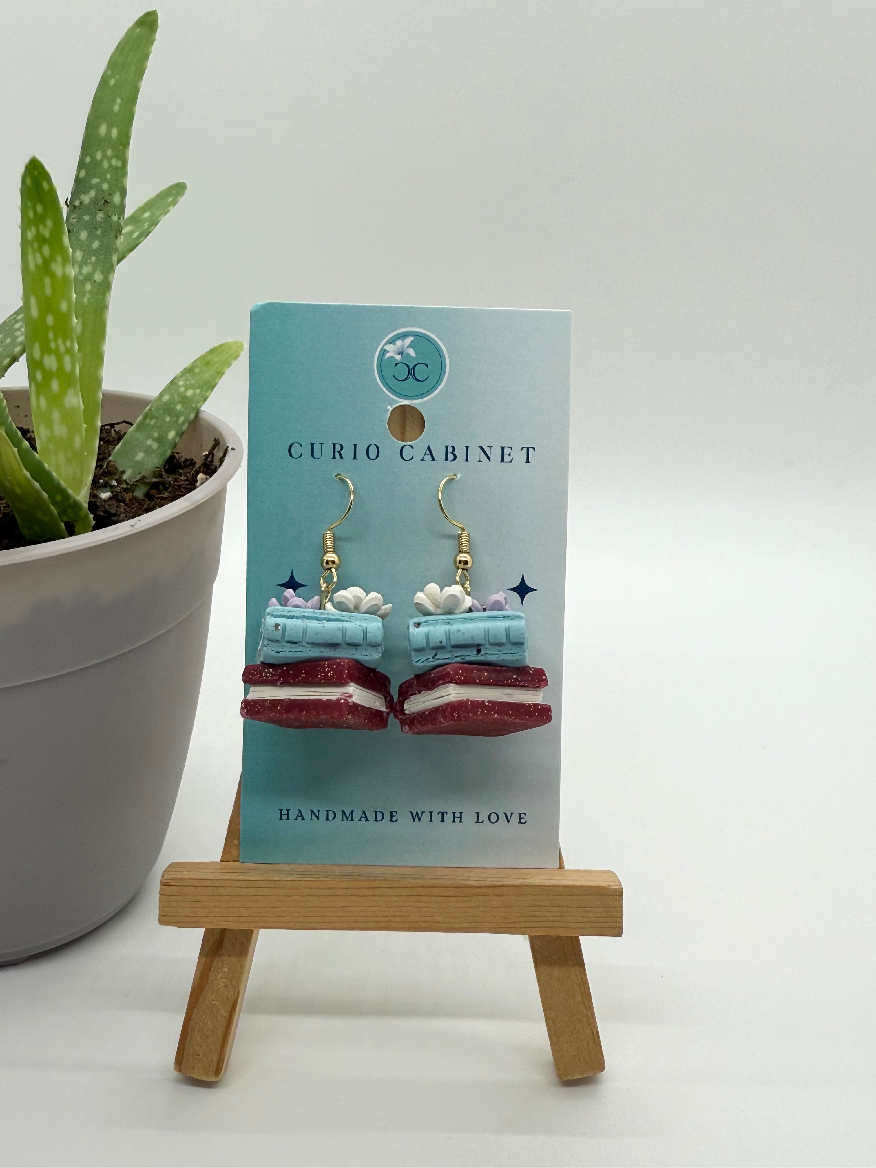 Book Stacks - Polymer Clay Earrings