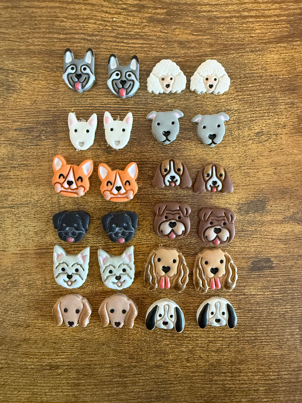 Dog Studs - Polymer Clay Studs