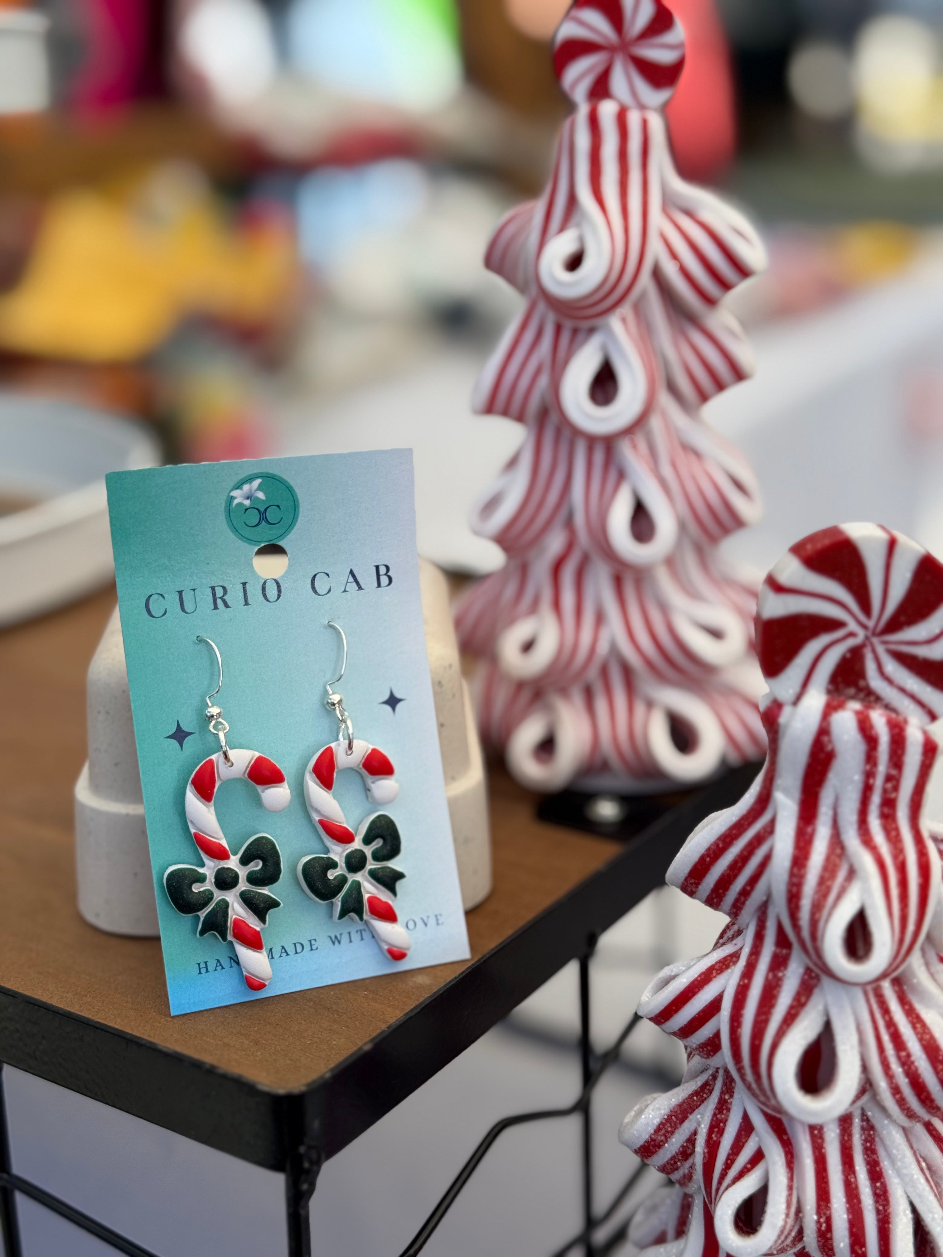 Candy Canes - Polymer Clay Earrings
