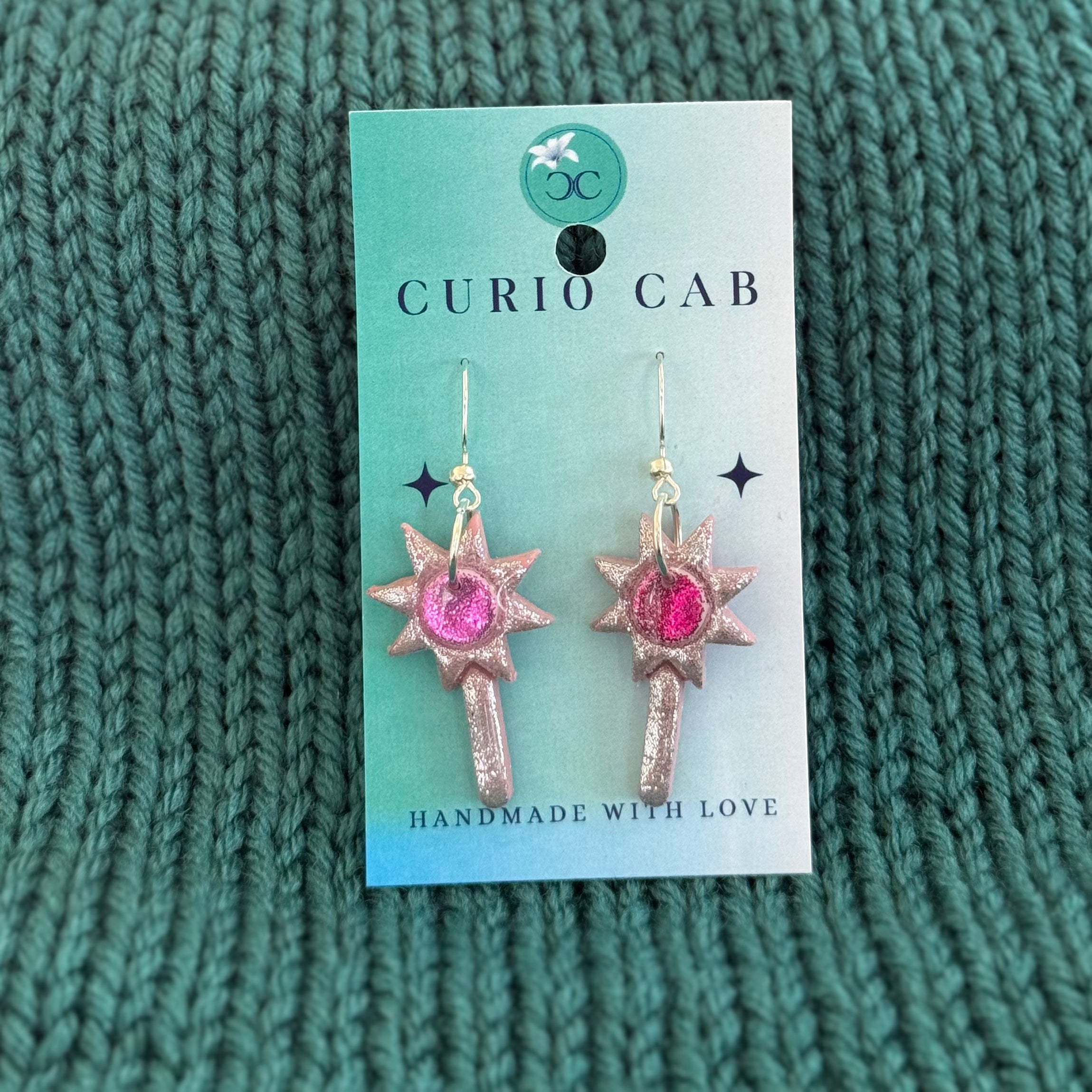 Wicked: Galinda's Bubble Magic Wand - Polymer Clay Earrings