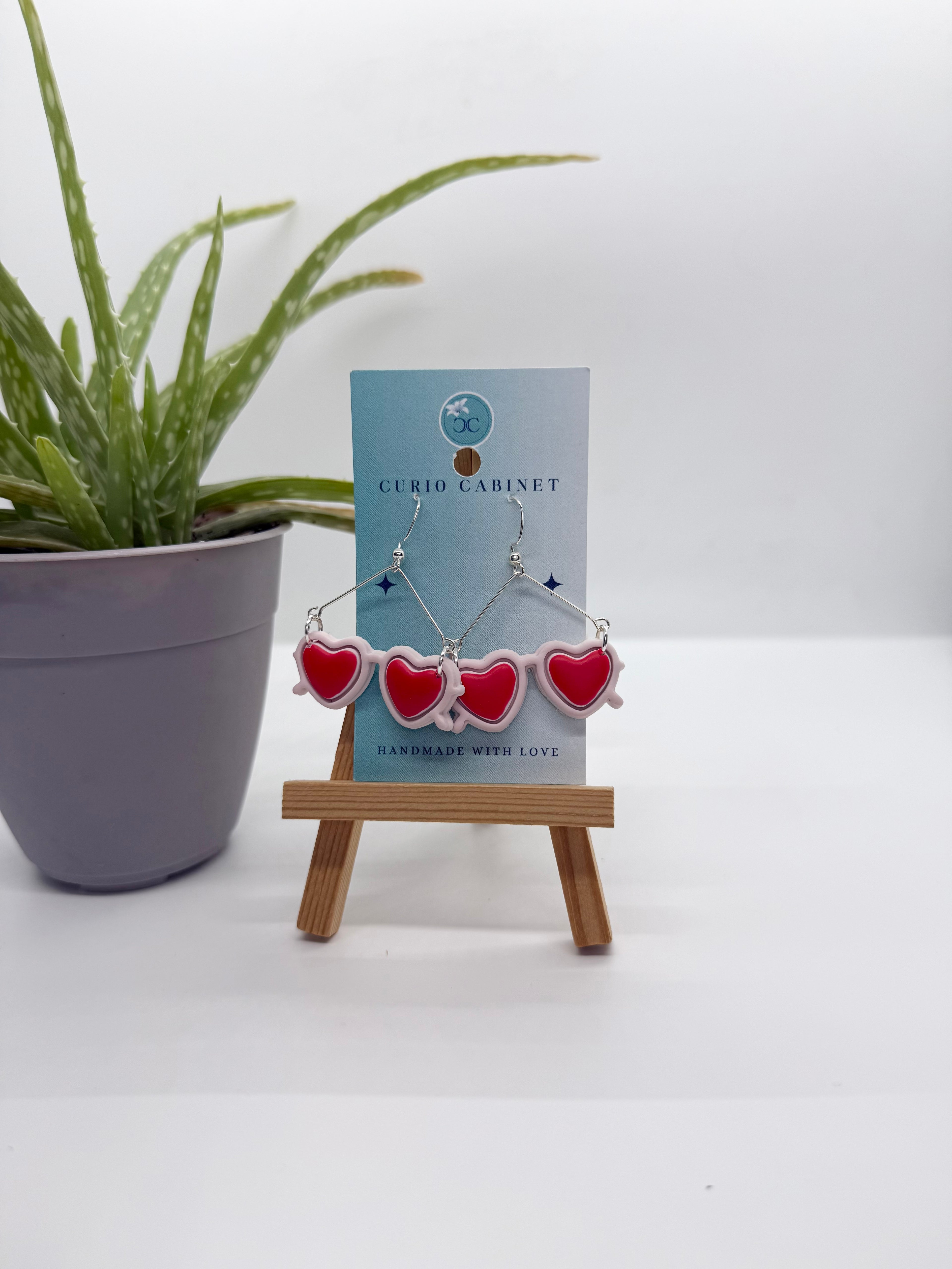 Heart Sunnies - Polymer Clay Earrings
