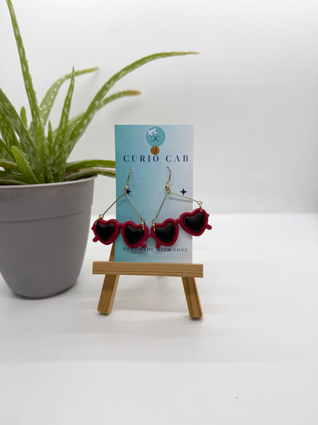Heart Sunnies - Polymer Clay Earrings