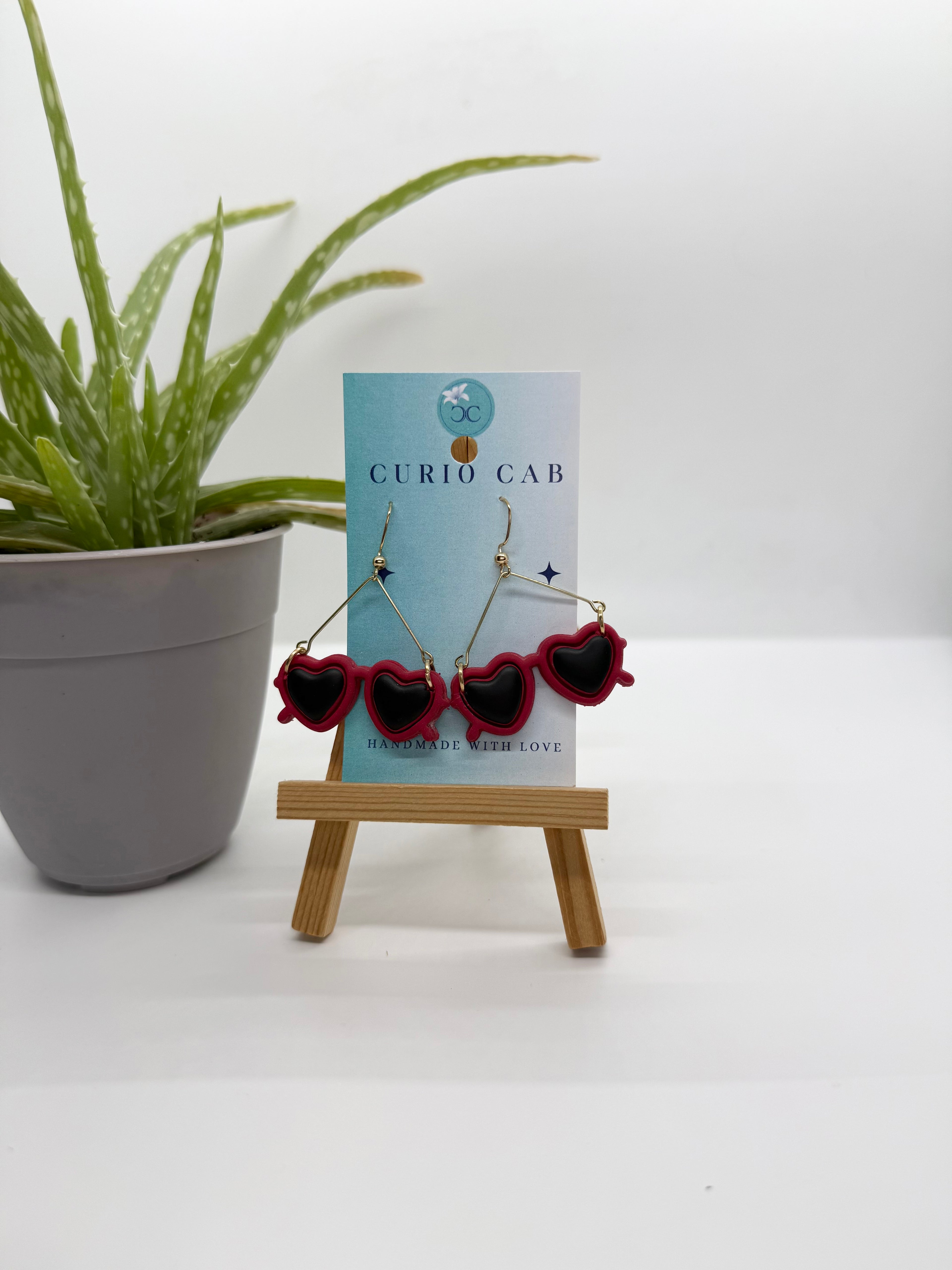 Heart Sunnies - Polymer Clay Earrings
