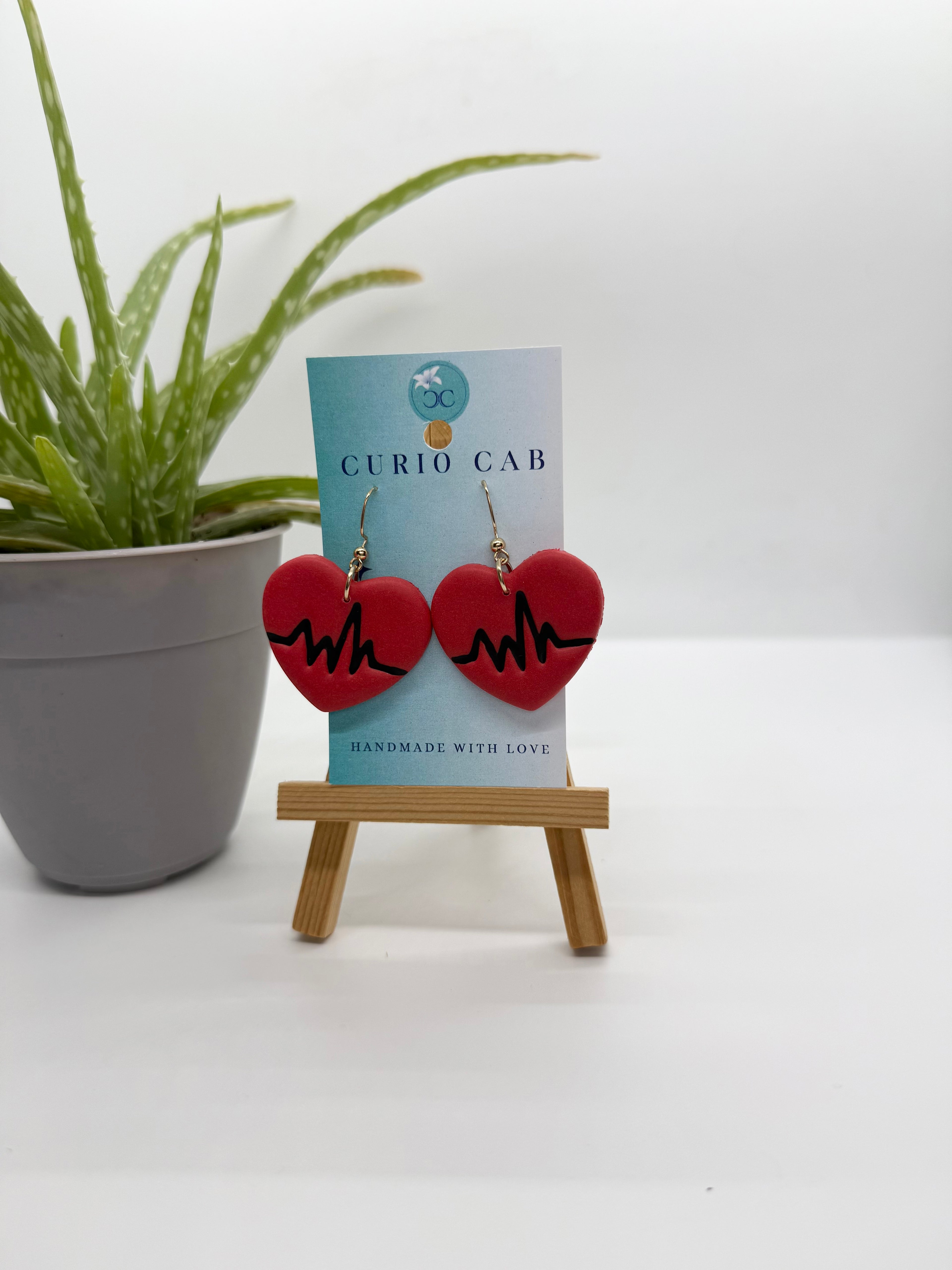 Heartbeats - Polymer Clay Earrings