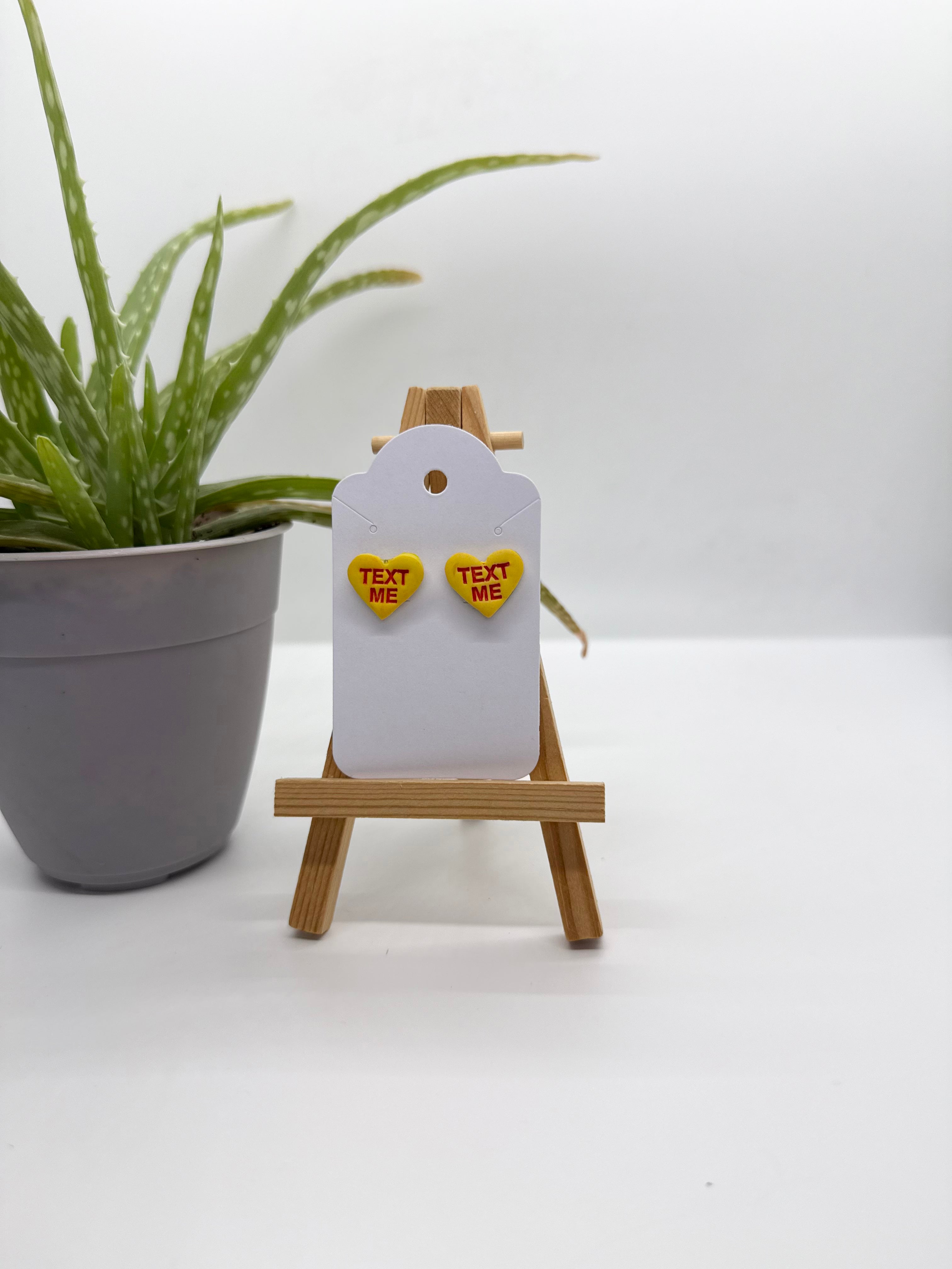 Conversation Hearts - Polymer Clay Studs