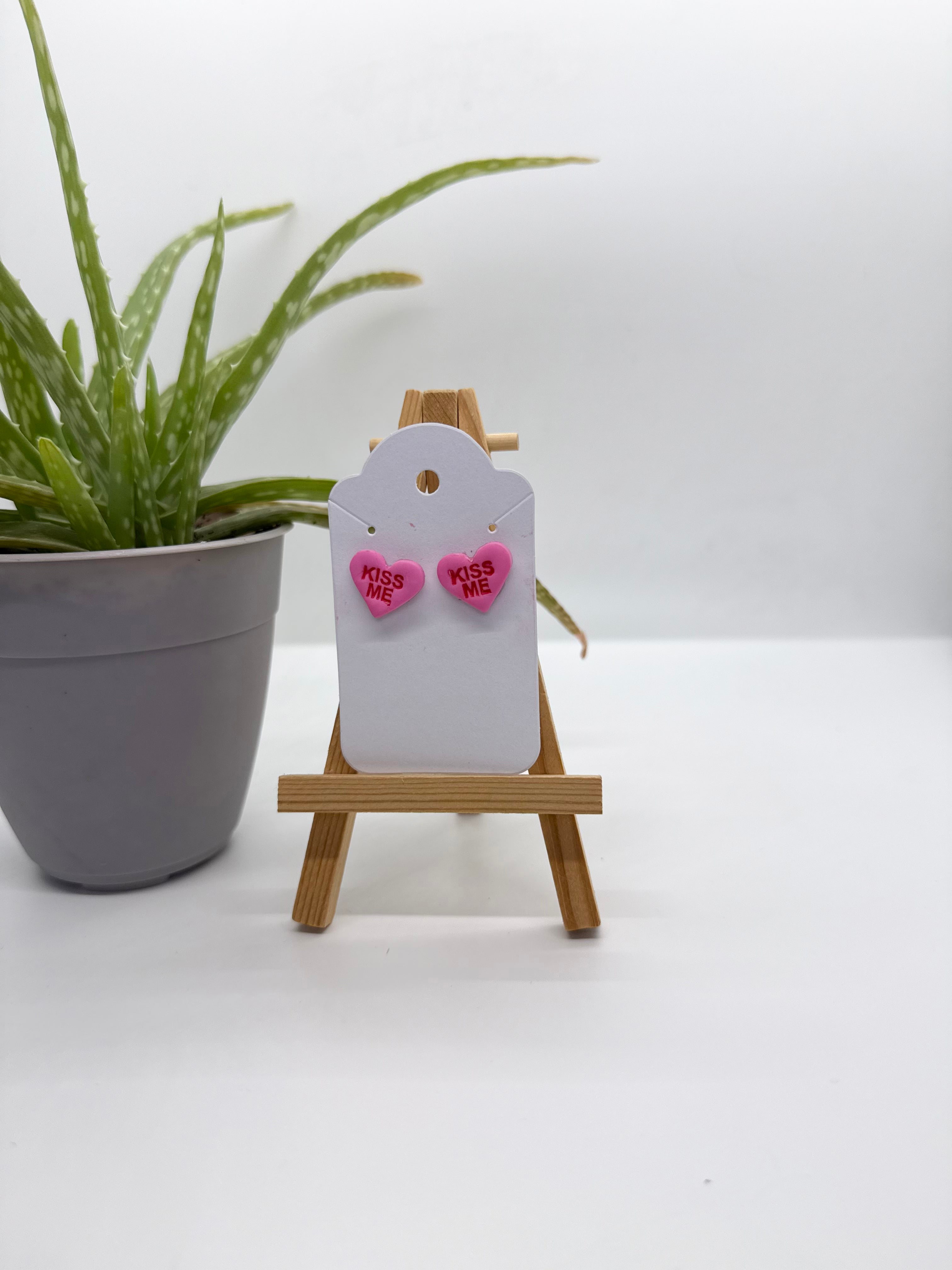 Conversation Hearts - Polymer Clay Studs