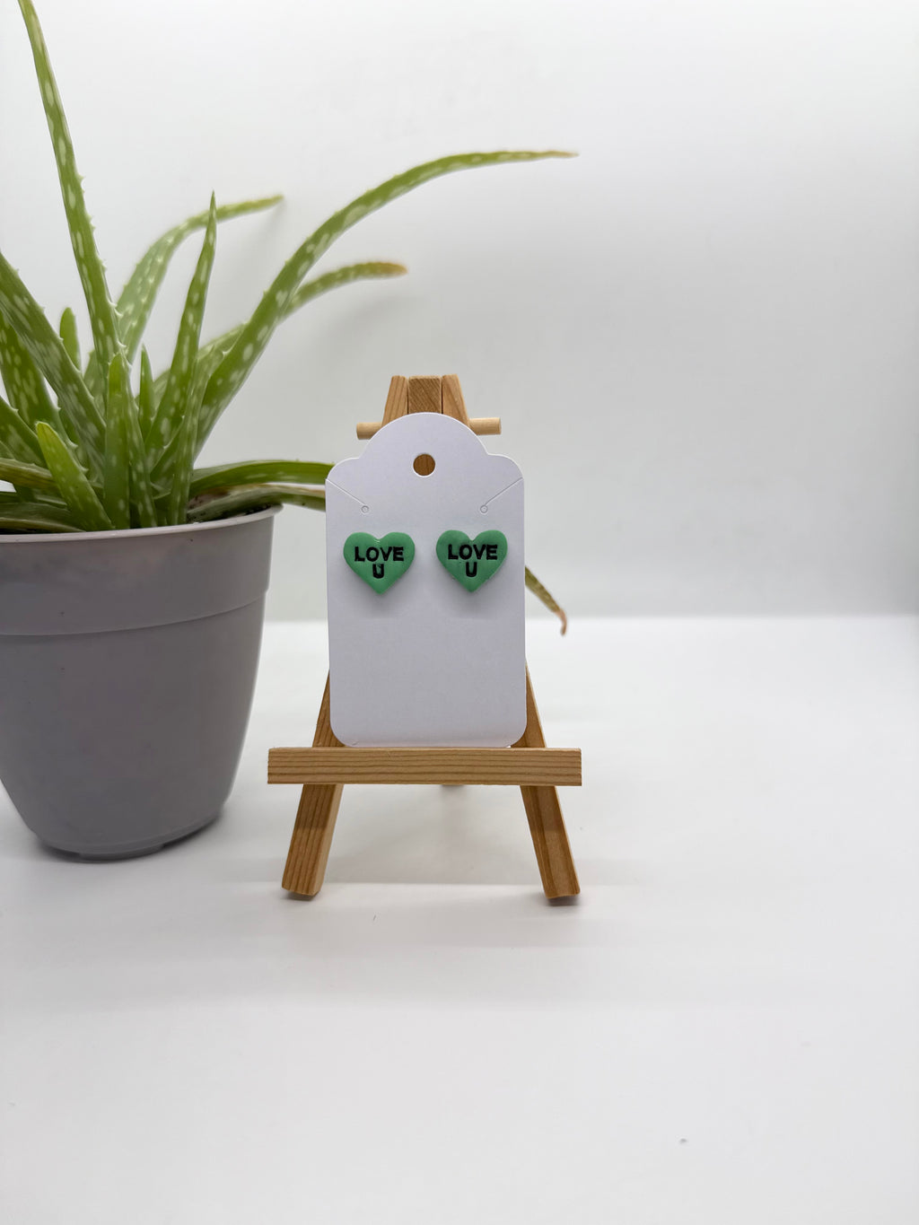 Conversation Hearts - Polymer Clay Studs