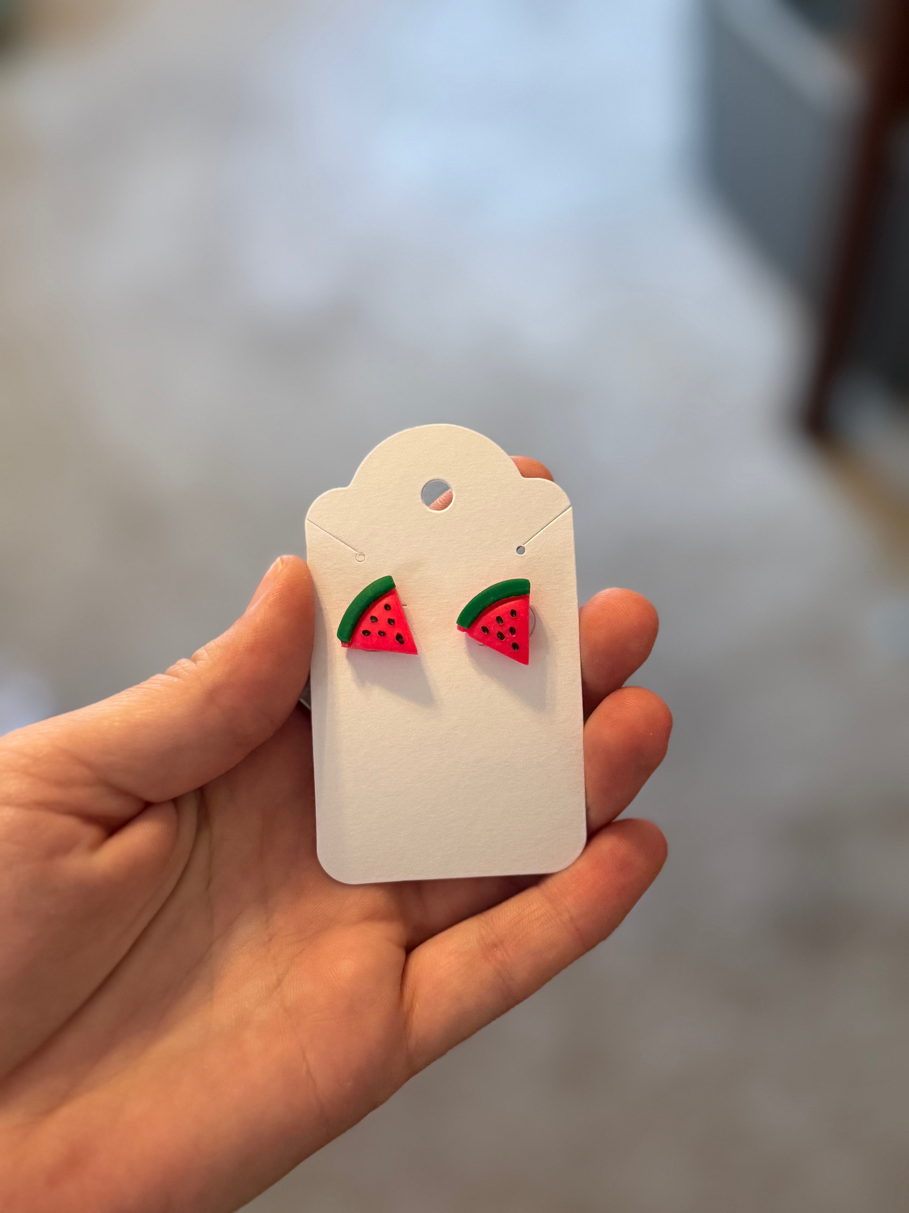 Watermelon - Polymer Clay Studs