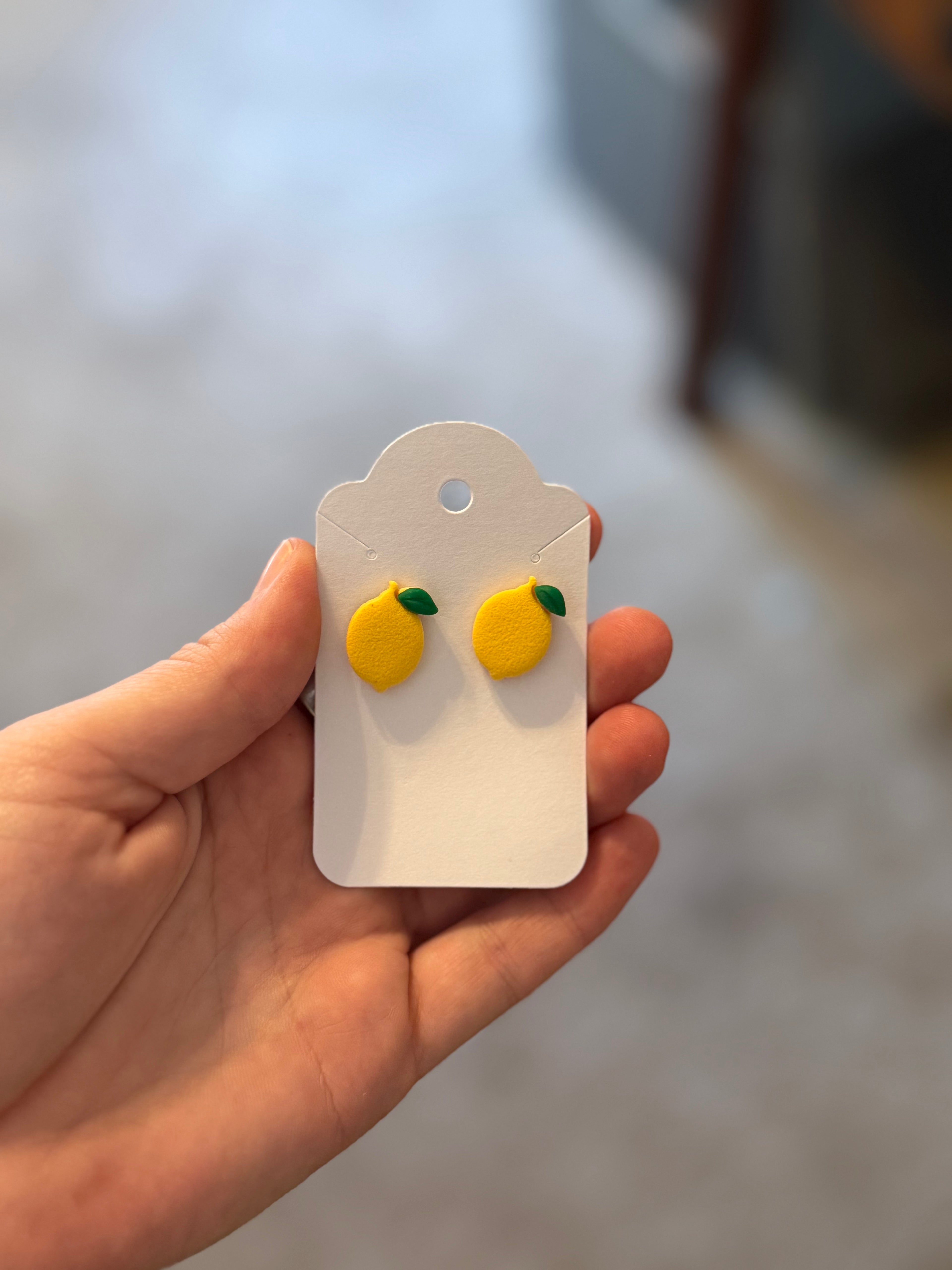 Lemon - Polymer Clay Studs