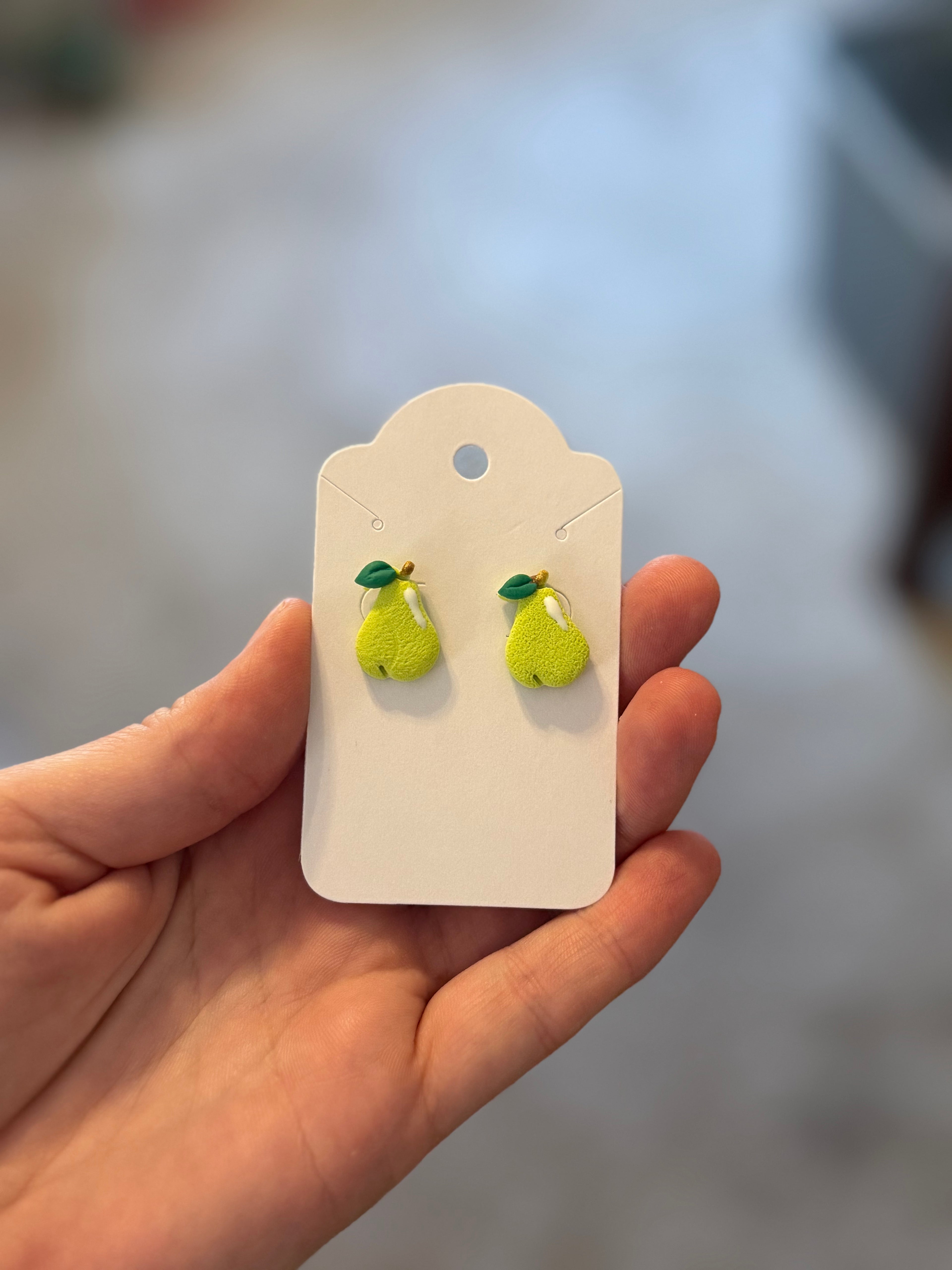 Pears - Polymer Clay Studs