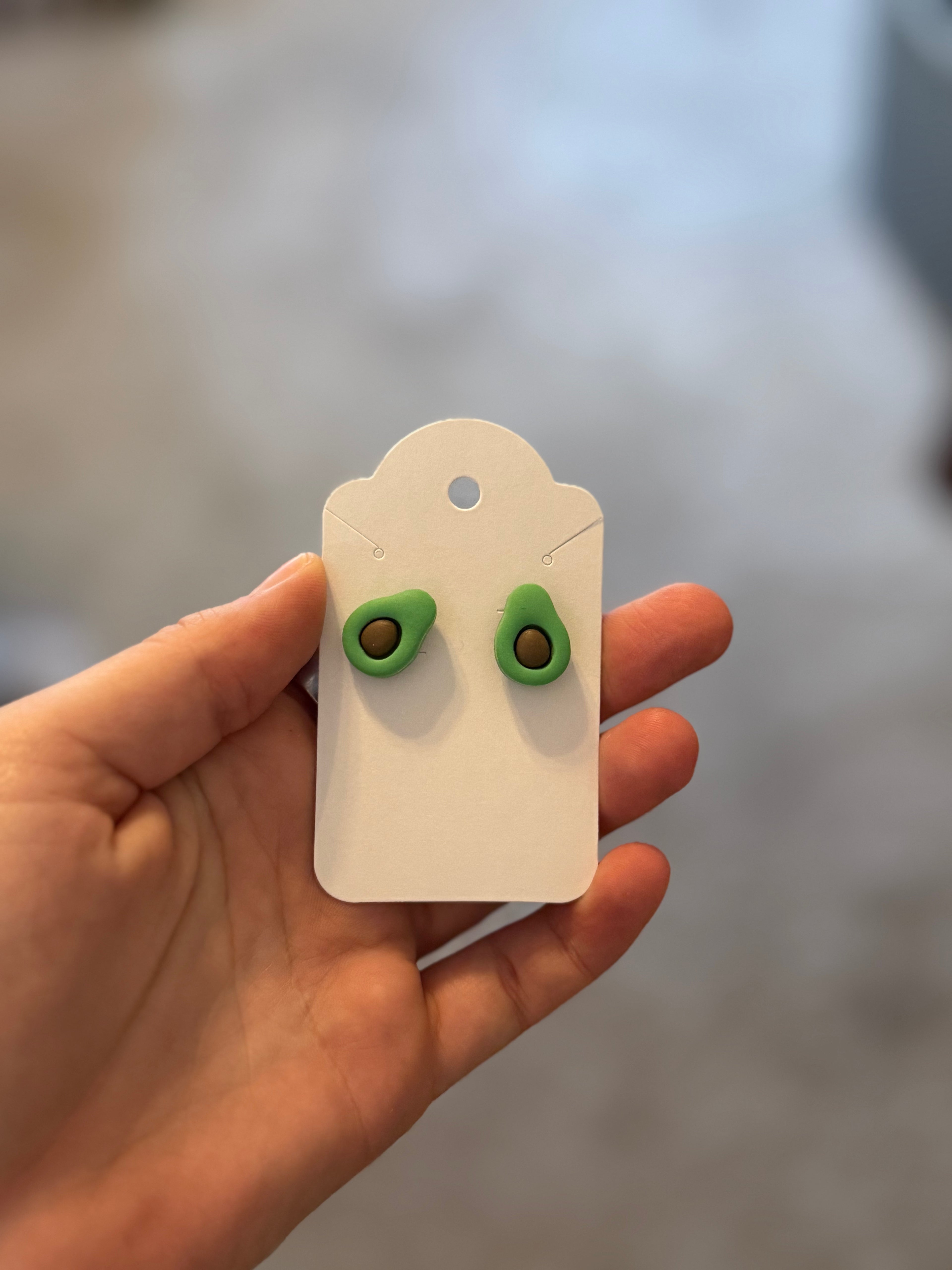 Avocados - Polymer Clay Studs