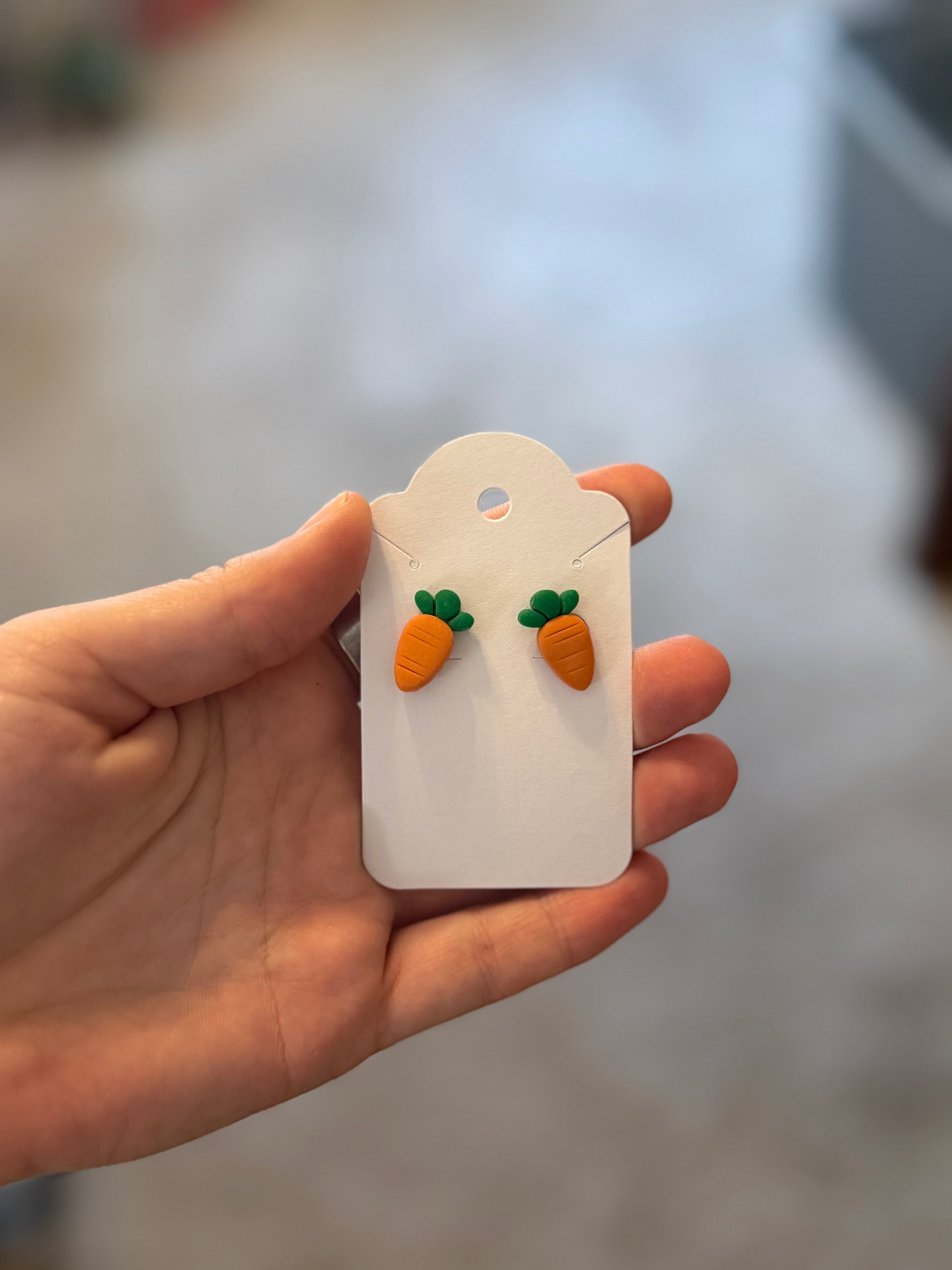 Carrots - Polymer Clay Studs