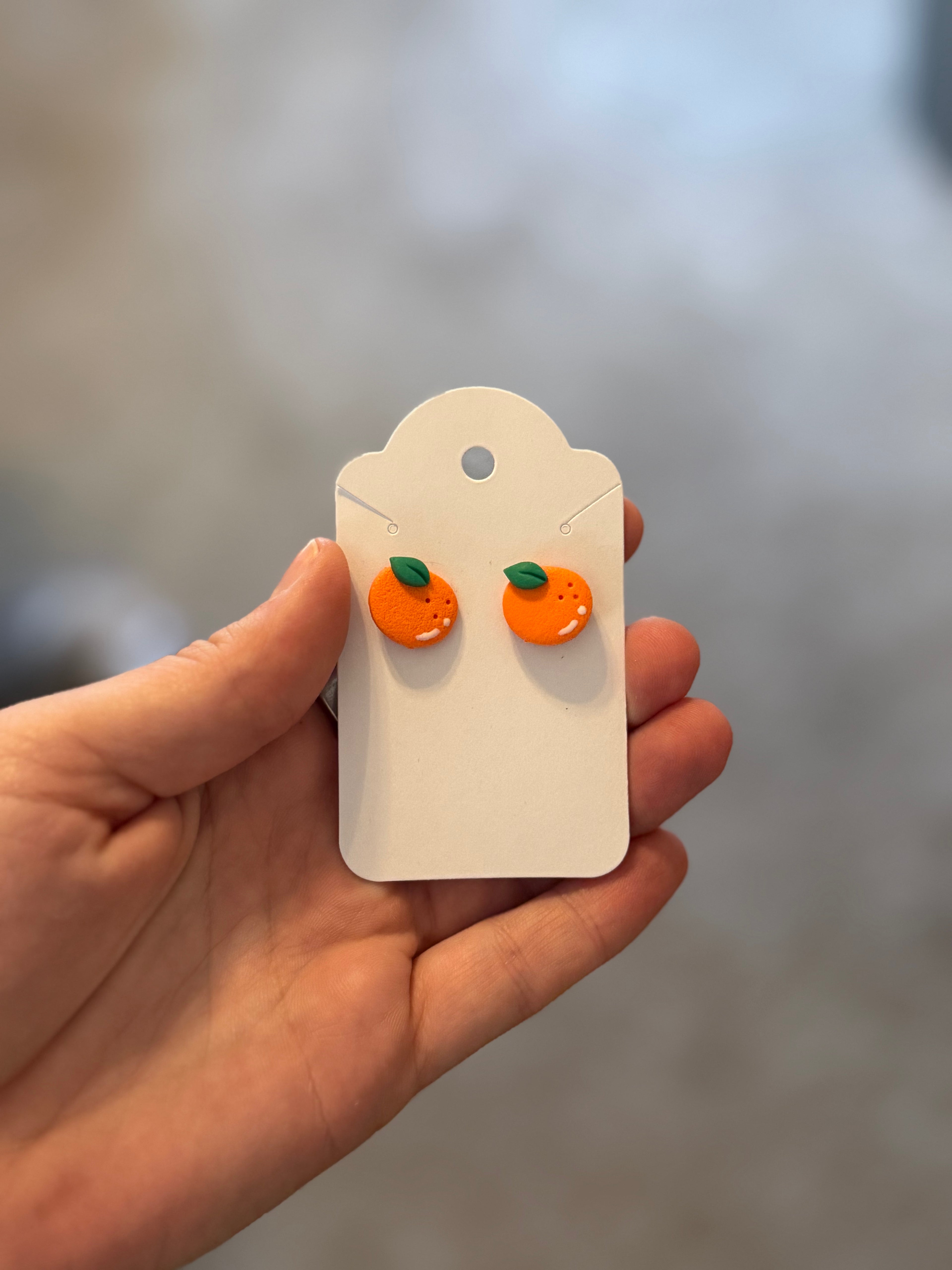 Oranges - Polymer Clay Studs