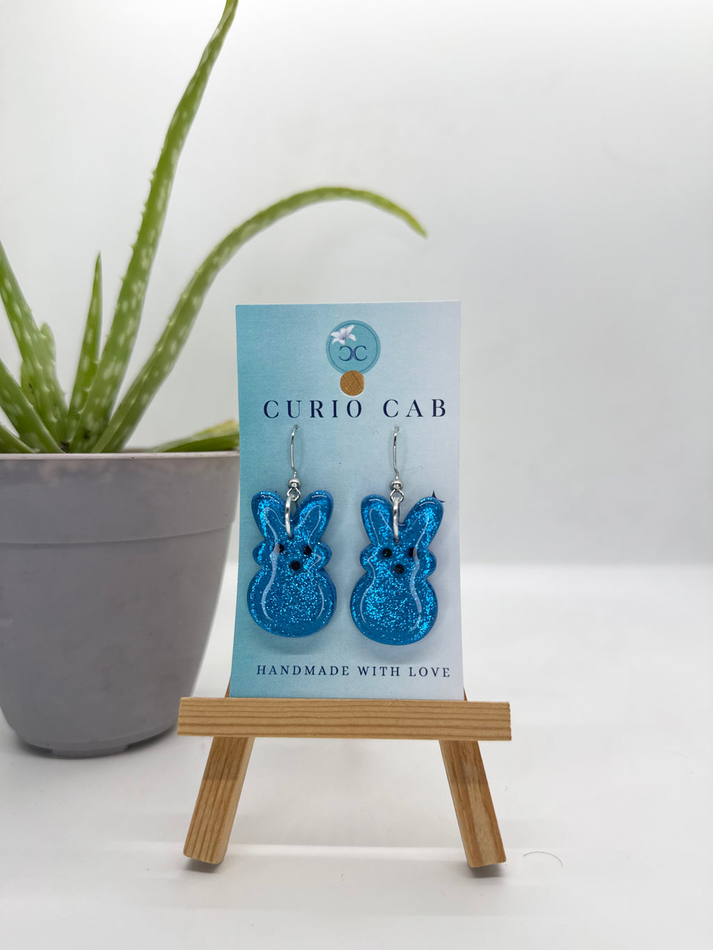 Peep Marshmallow Bunnies - Polymer Clay Earrings
