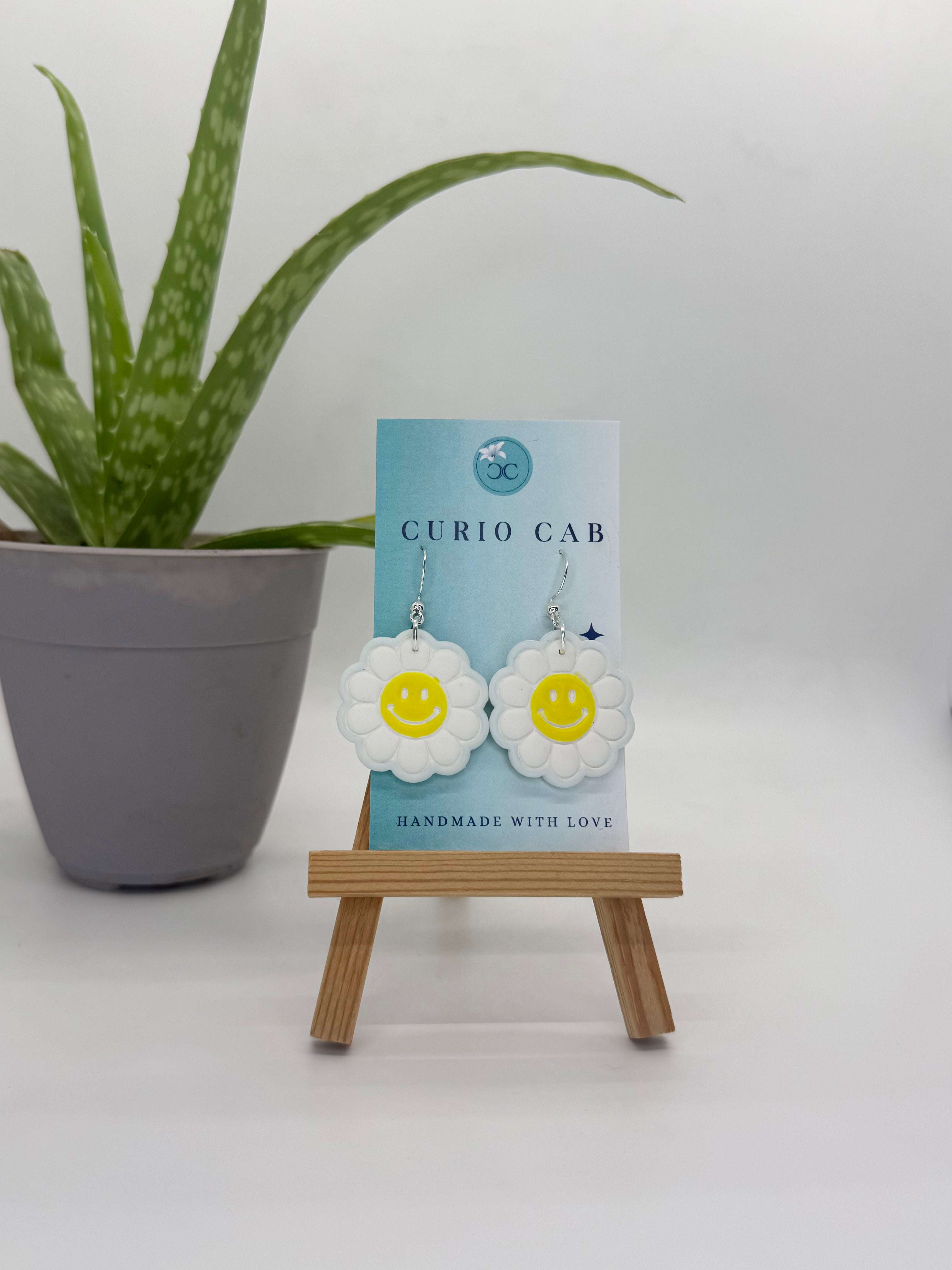 Daisies - Polymer Clay Earrings