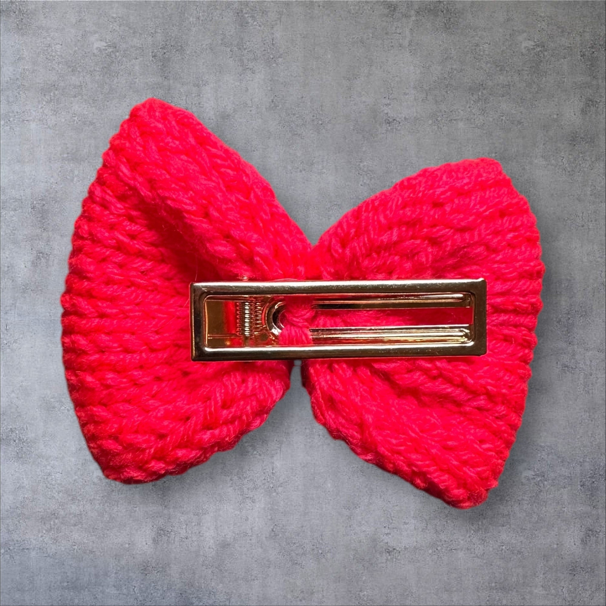 Knit Bow Barrettes