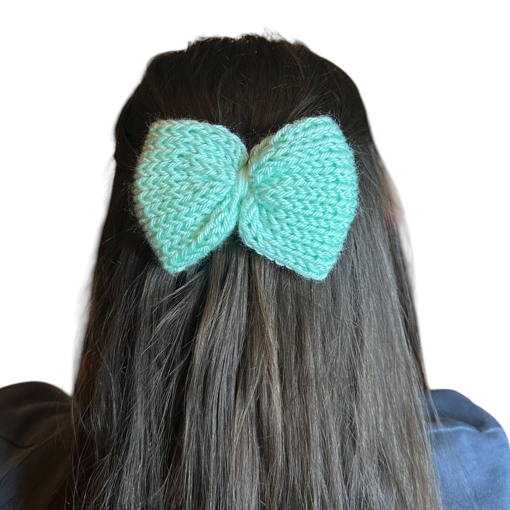Knit Bow Barrettes