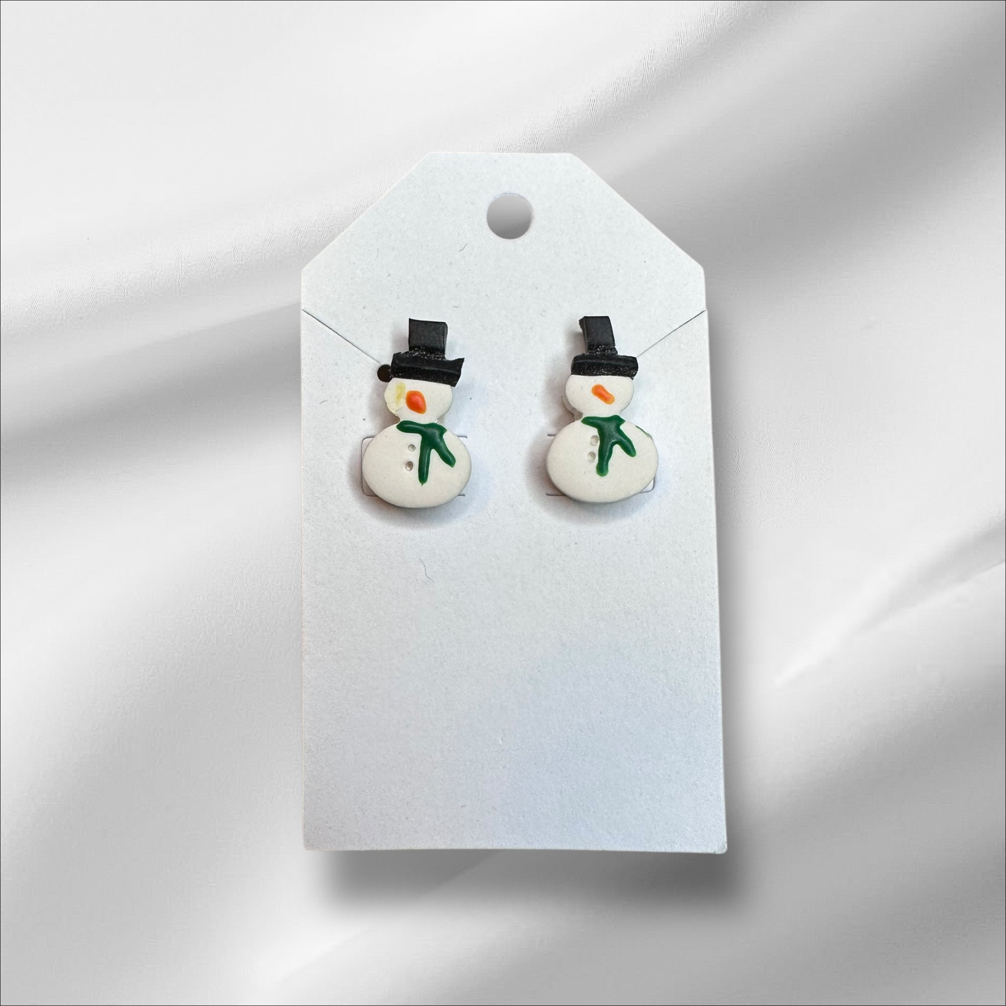 Snowmen - Polymer Clay Studs