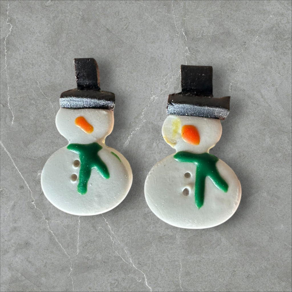 Snowmen - Polymer Clay Studs