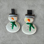 Snowmen - Polymer Clay Studs