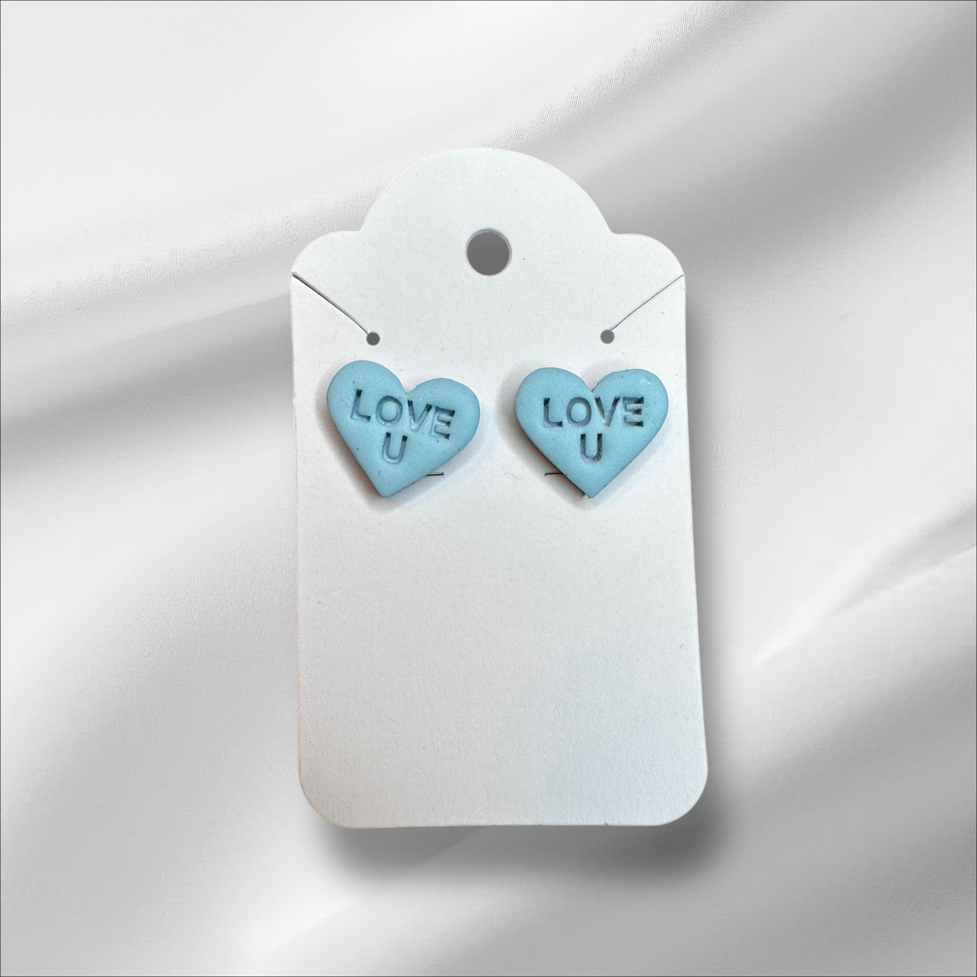 Conversation Hearts - Polymer Clay Studs