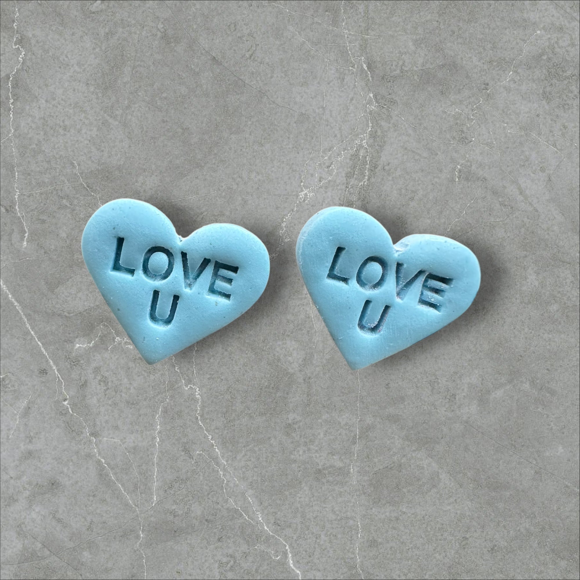 Conversation Hearts - Polymer Clay Studs