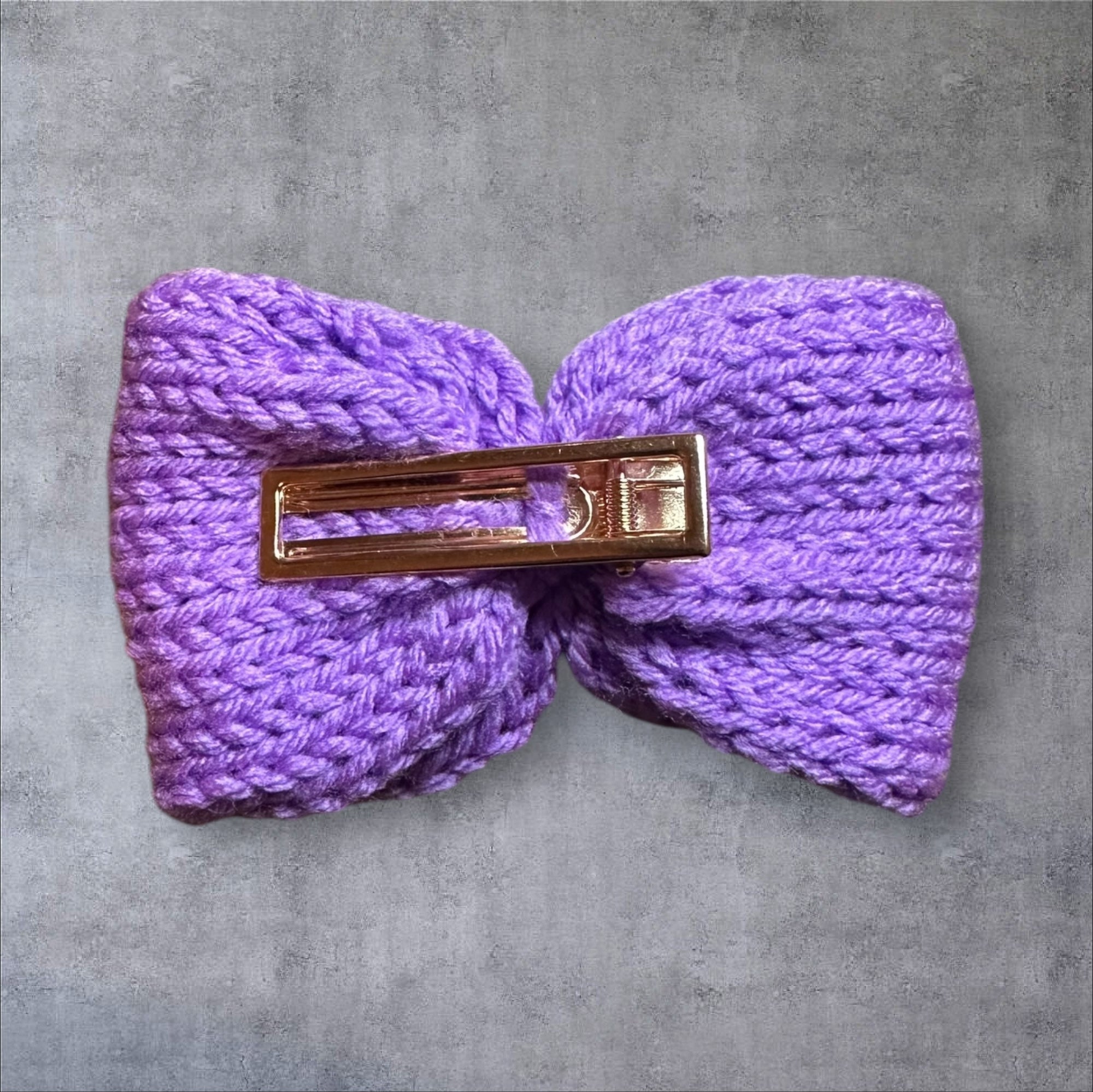 Knit Bow Barrettes