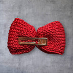 Knit Bow Barrettes