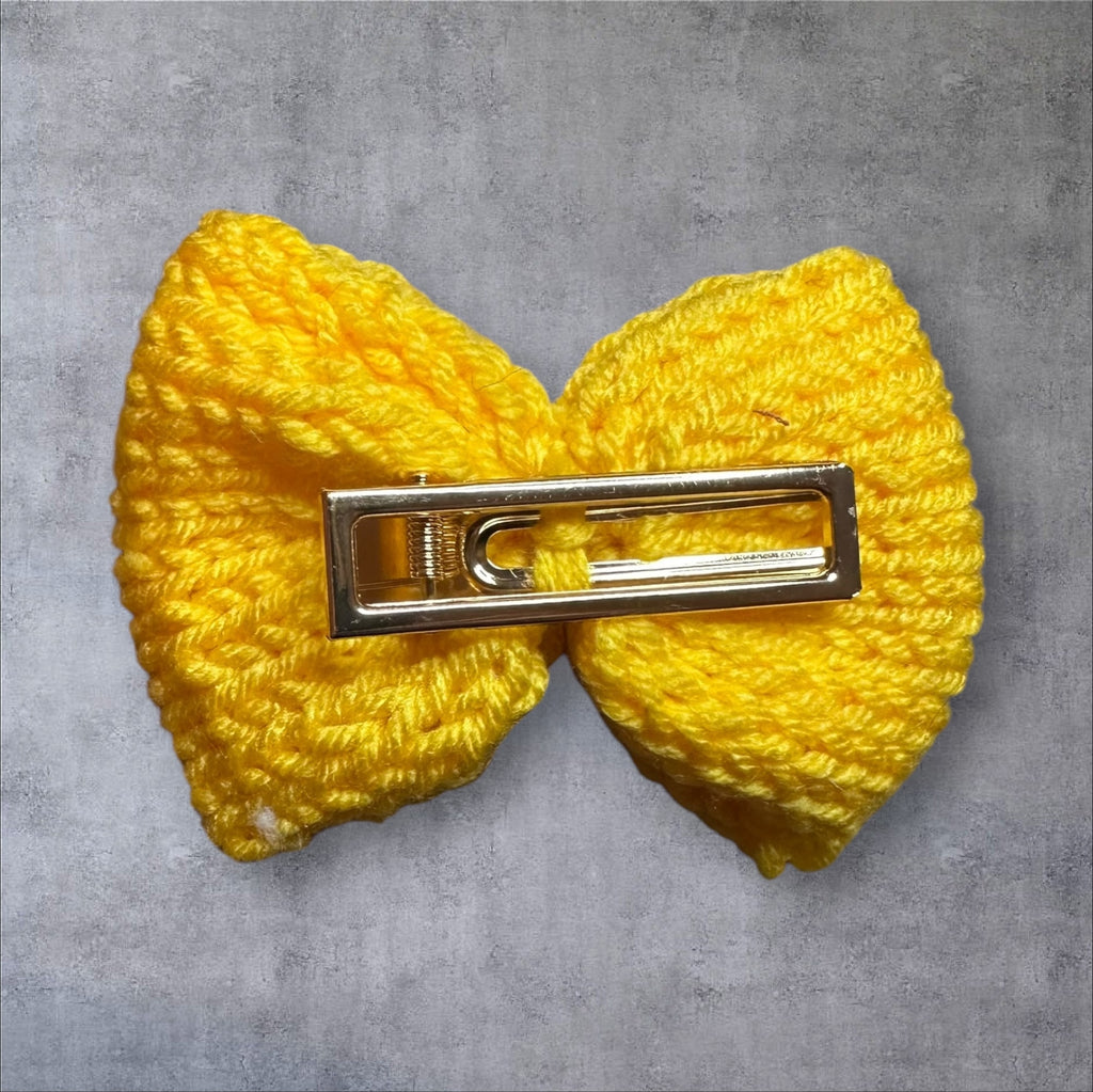 Knit Bow Barrettes