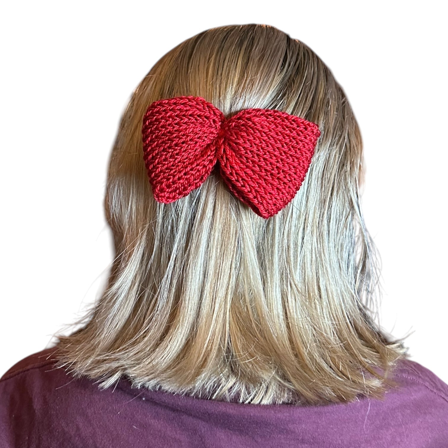 Knit Bow Barrettes