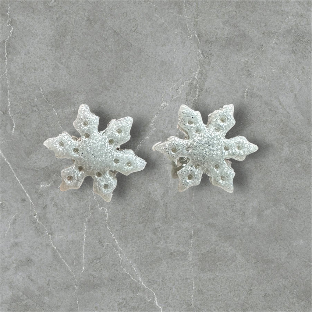 Snowflakes - Polymer Clay Studs